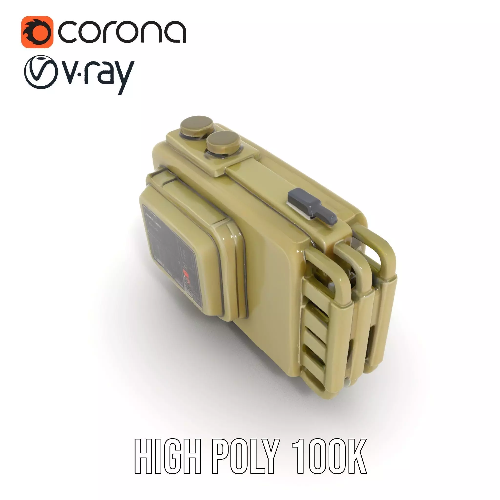 Retro Military Device Model Pack Low-poly 3D model_27