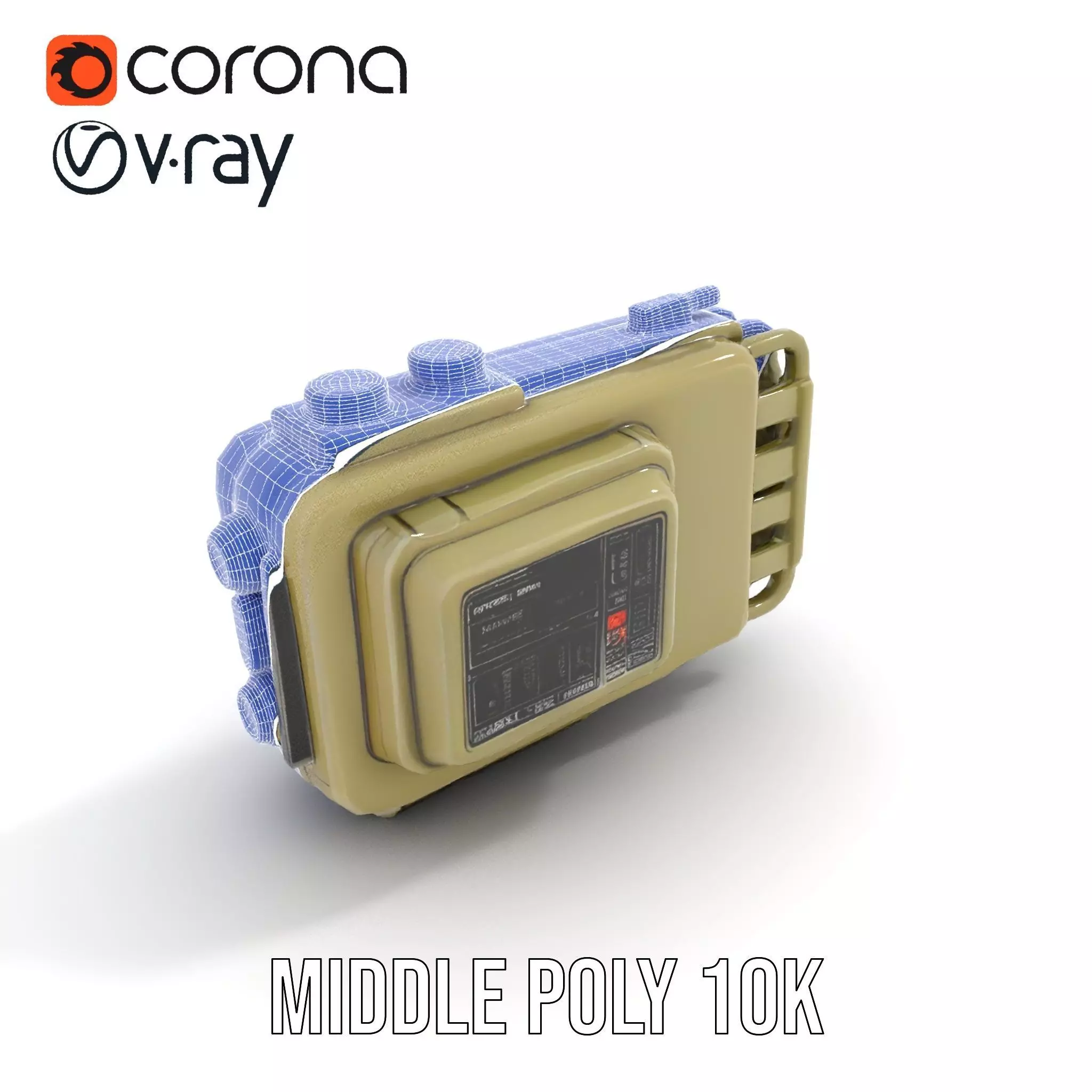 Retro Military Device Model Pack Low-poly 3D model_16