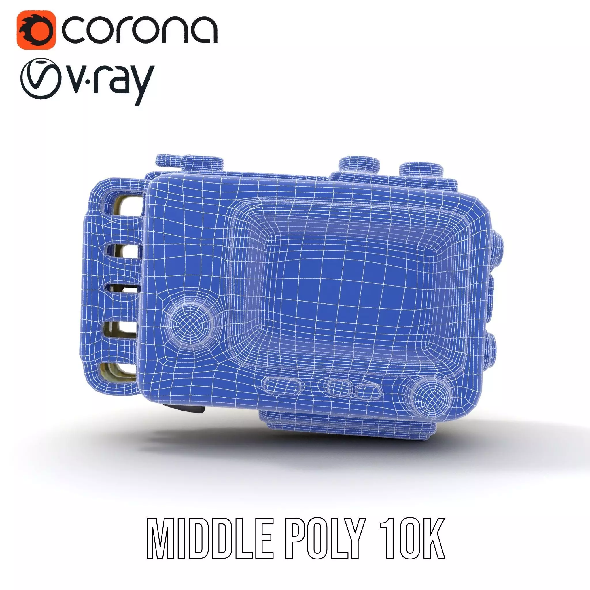 Retro Military Device Model Pack Low-poly 3D model_6