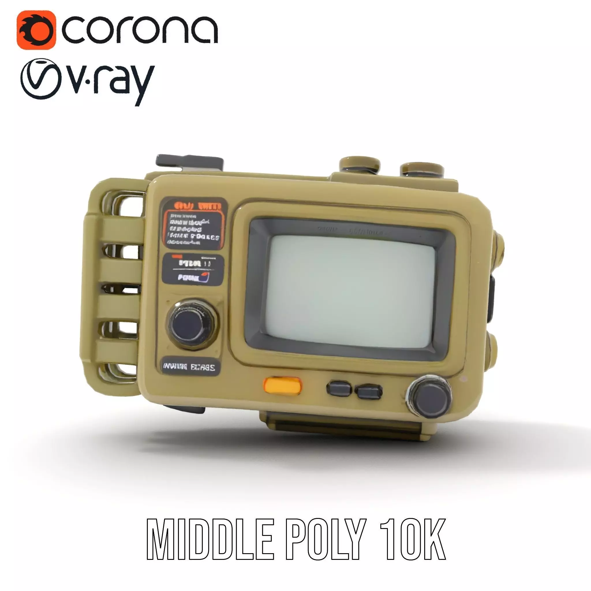 Retro Military Device Model Pack Low-poly 3D model_28