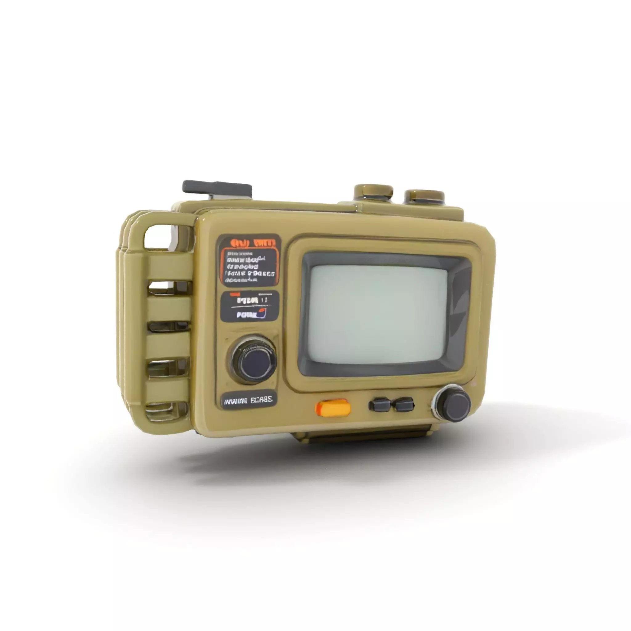 Retro Military Device Model Pack Low-poly 3D model_7