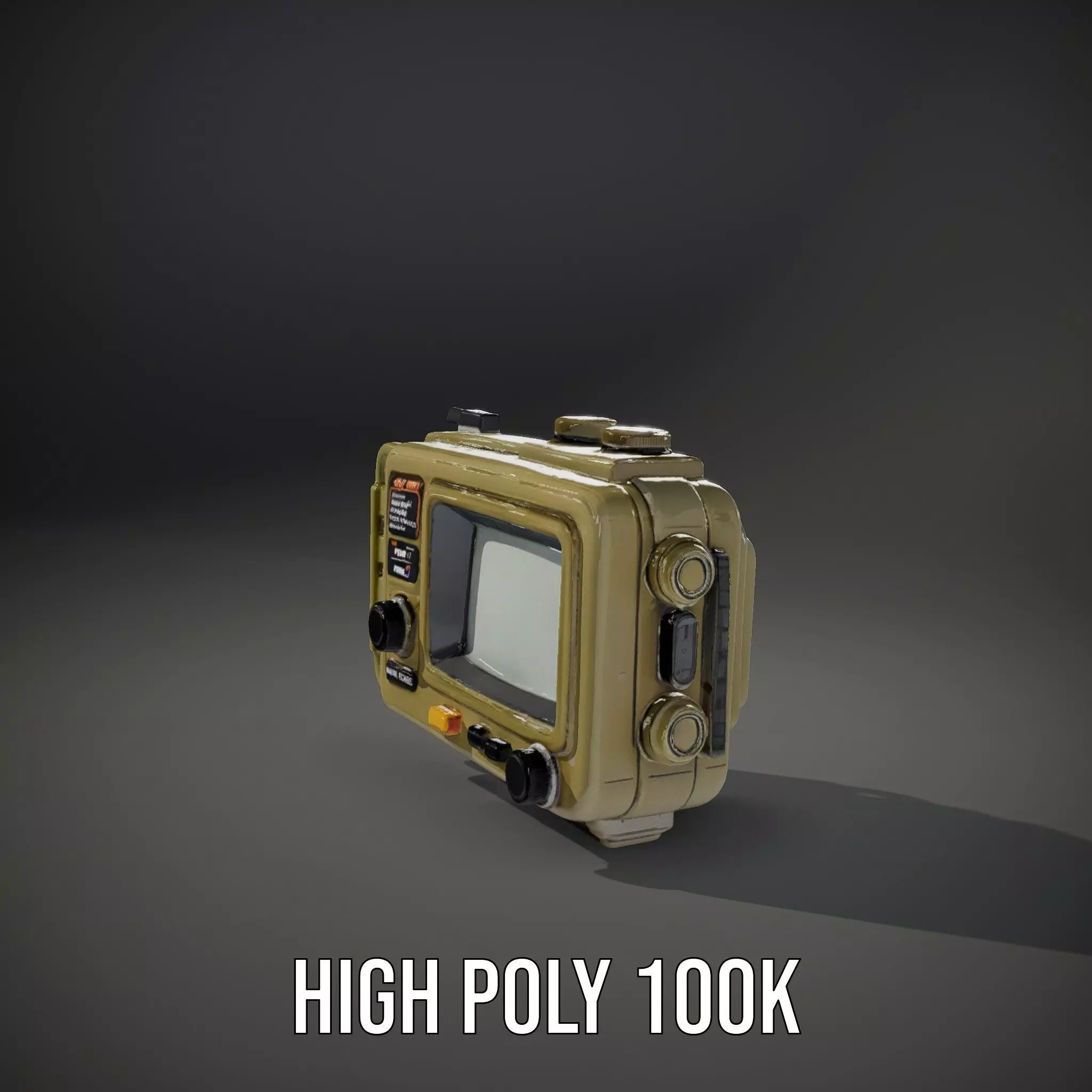 Retro Military Device Model Pack Low-poly 3D model_15