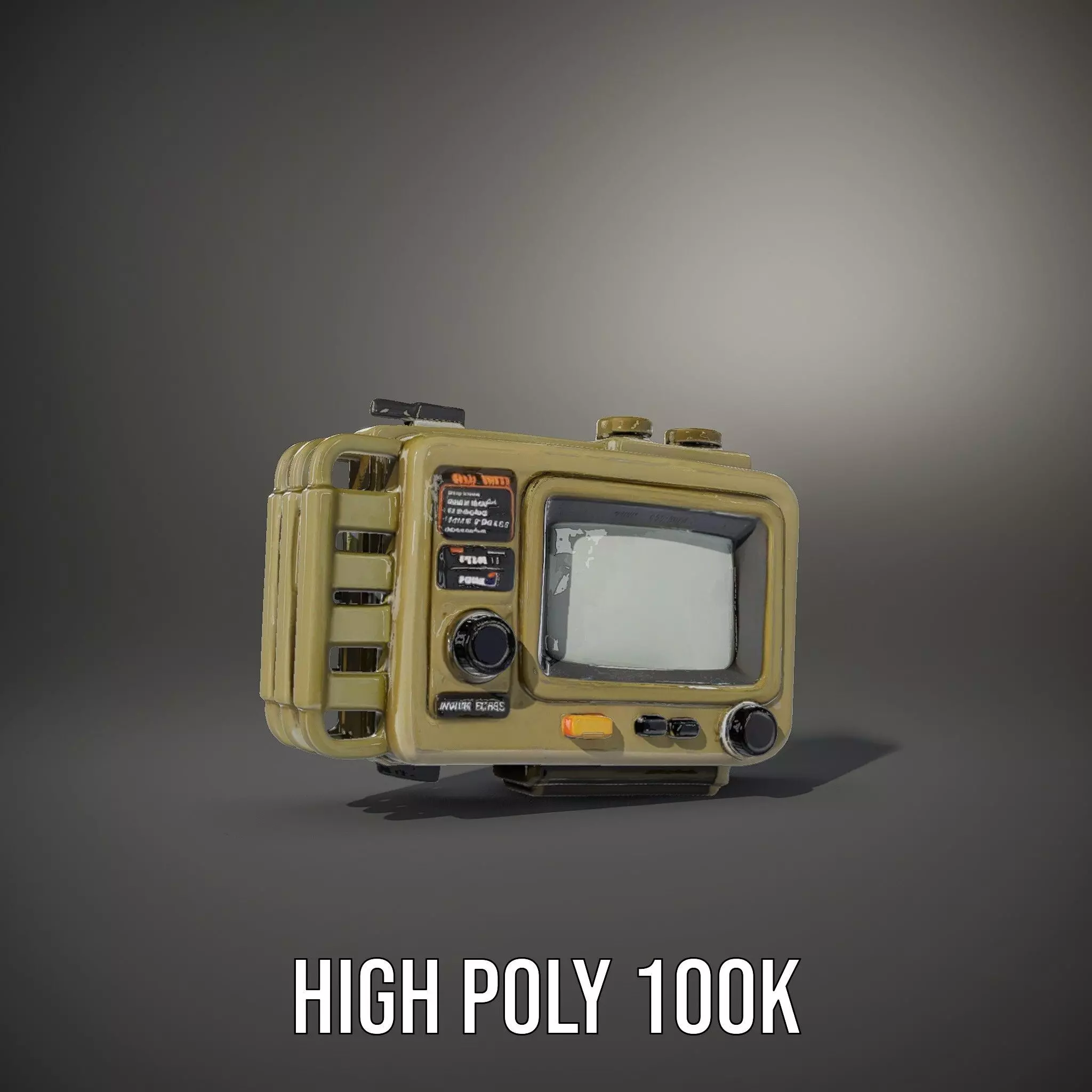 Retro Military Device Model Pack Low-poly 3D model_12