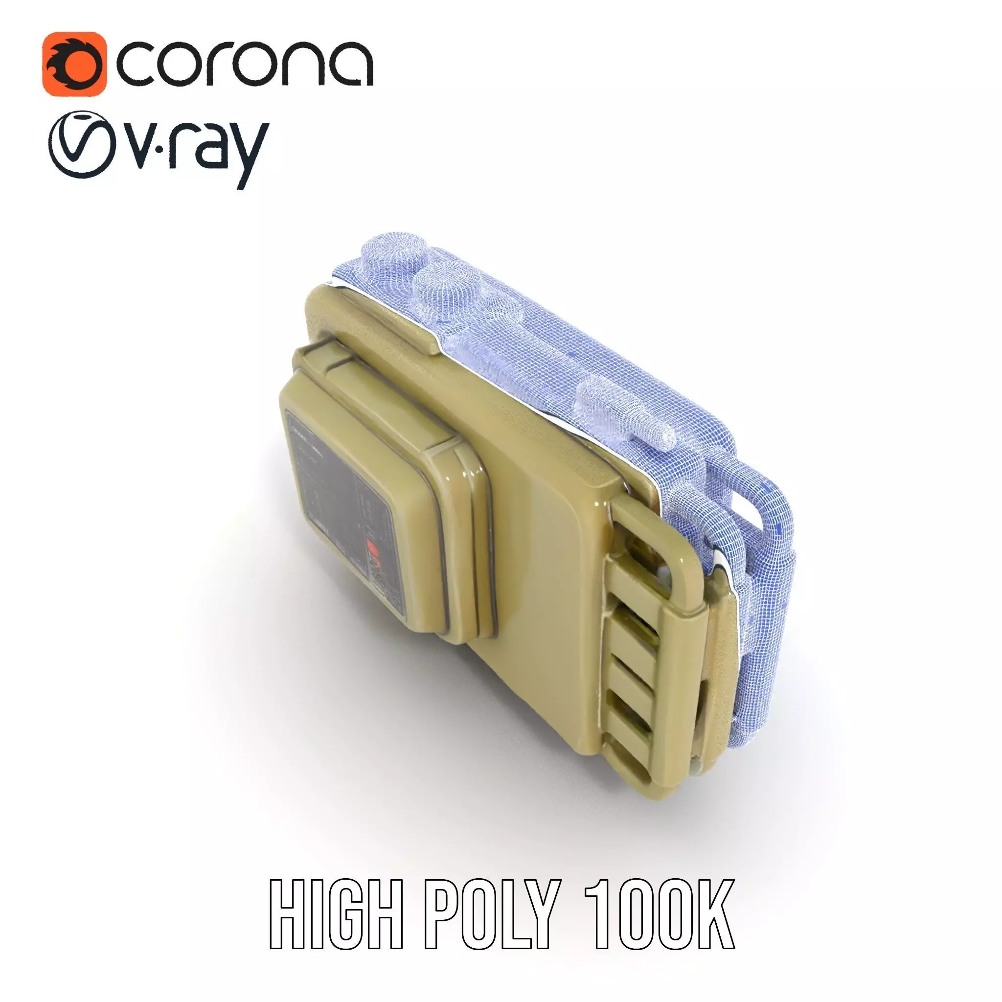 Retro Military Device Model Pack Low-poly 3D model_30