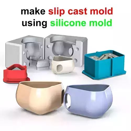 Slip Casting Mold for Handmade Mug 3D print model