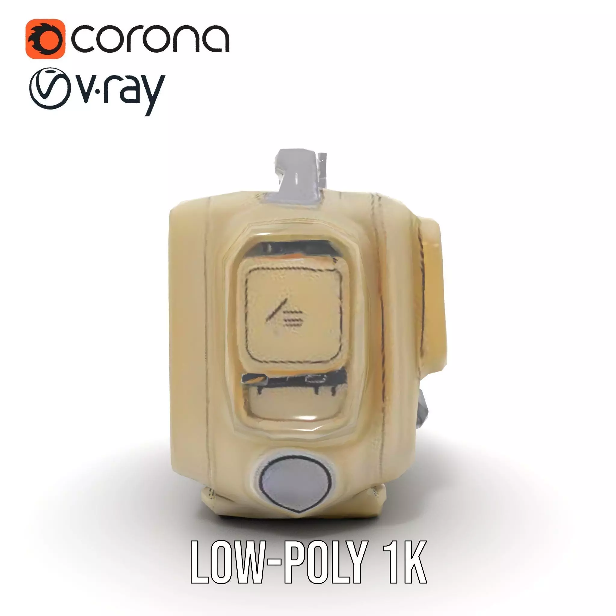 Retro Tactical Handheld Device Model Pack Low-poly 3D model_26