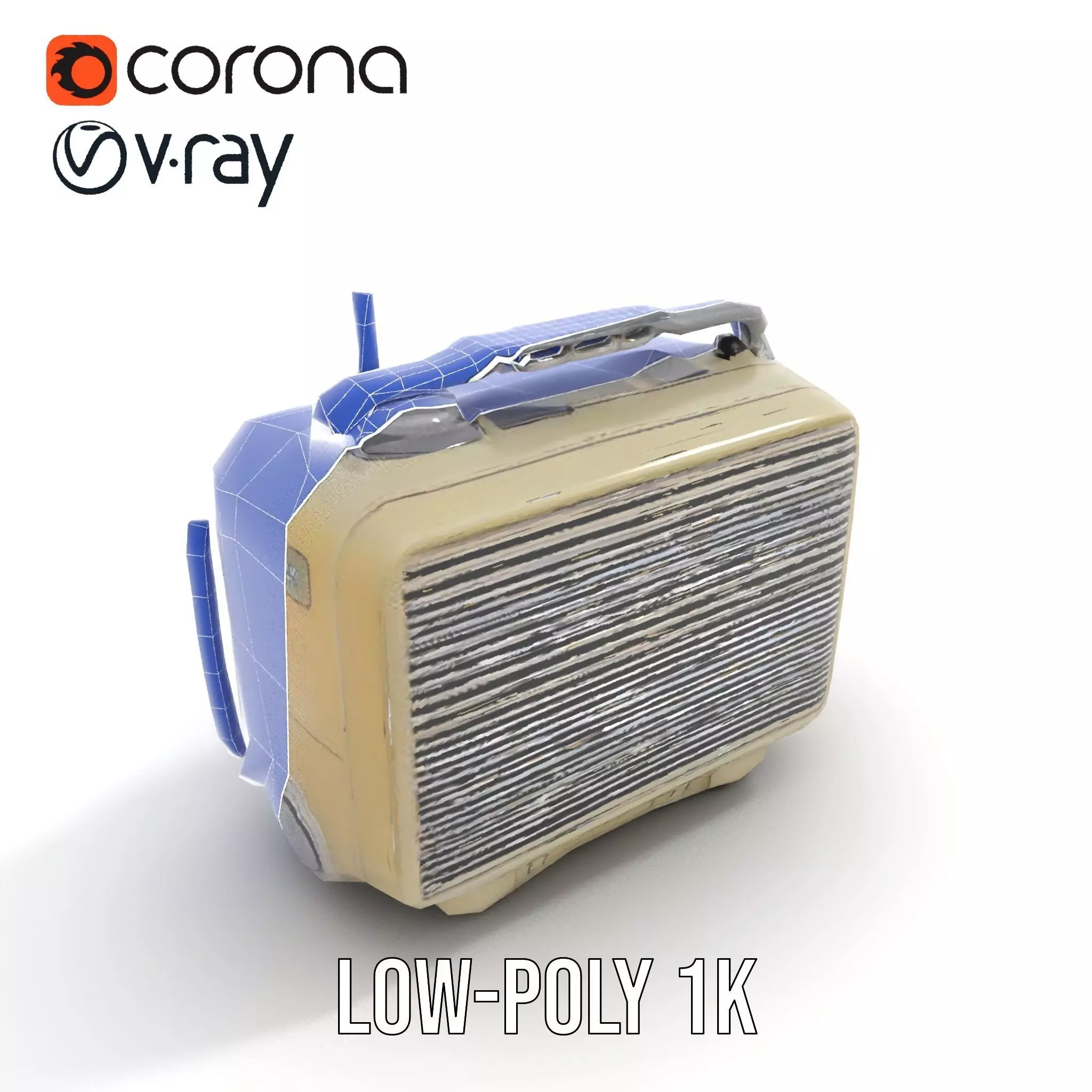 Retro Tactical Handheld Device Model Pack Low-poly 3D model_29