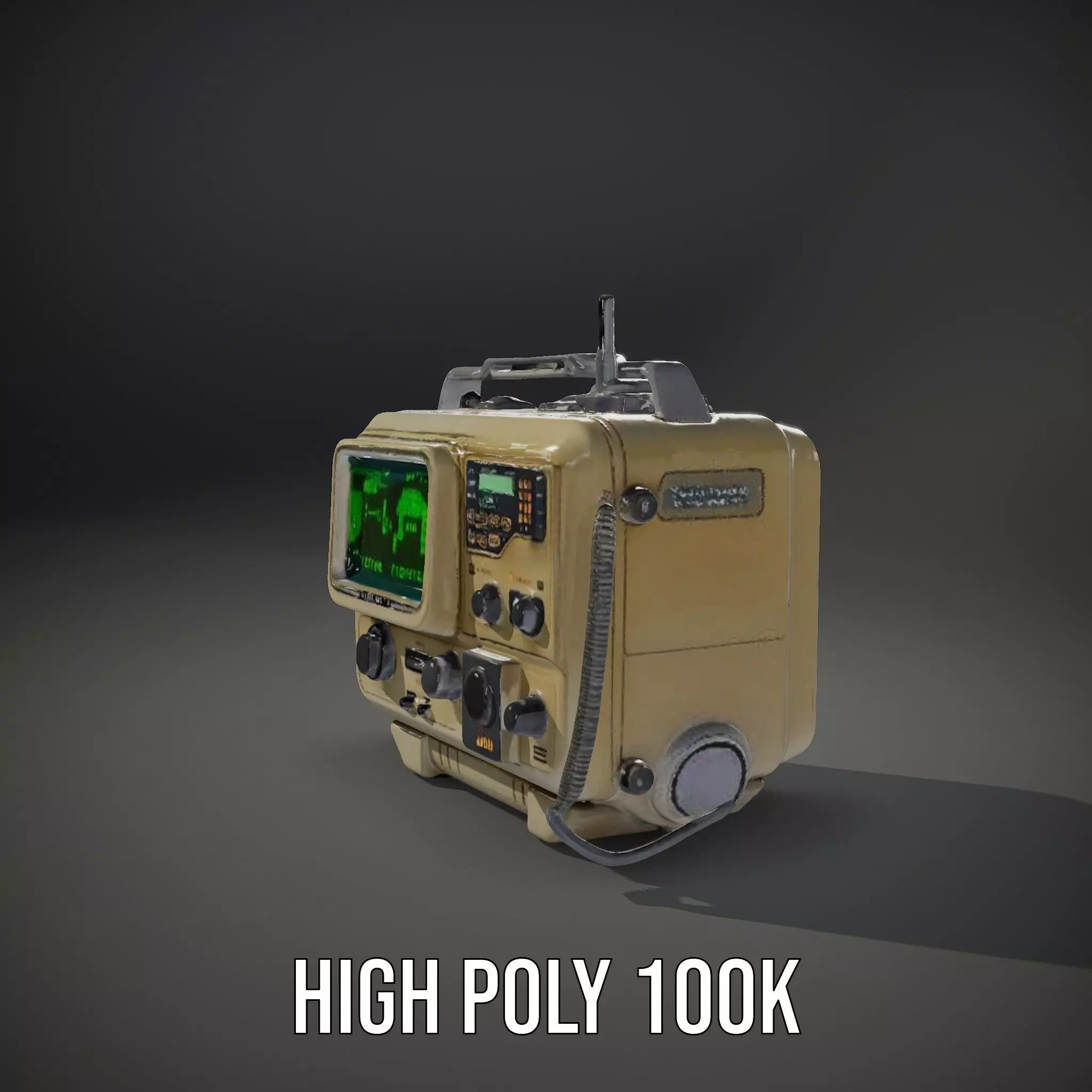 Retro Tactical Handheld Device Model Pack Low-poly 3D model_9