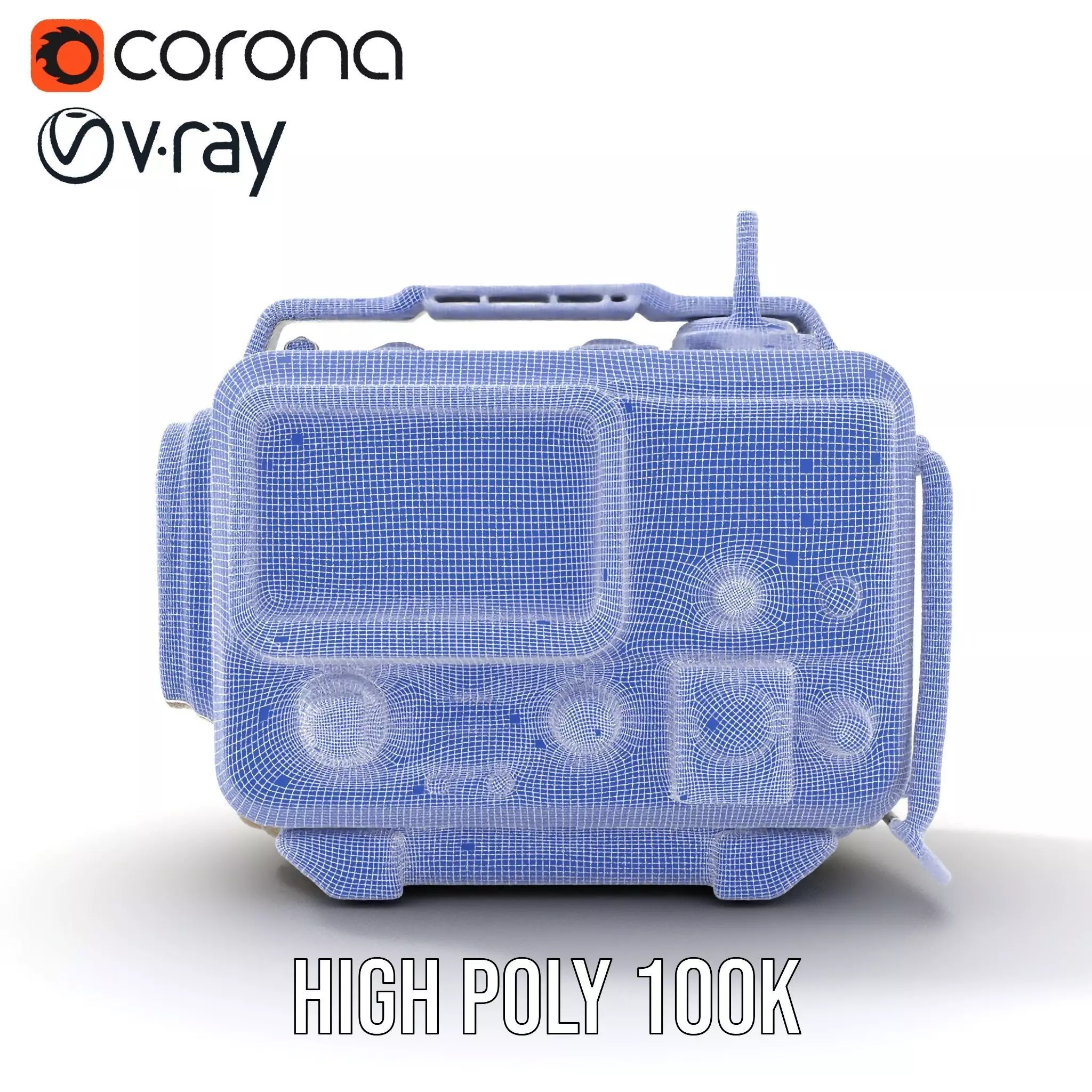 Retro Tactical Handheld Device Model Pack Low-poly 3D model_34