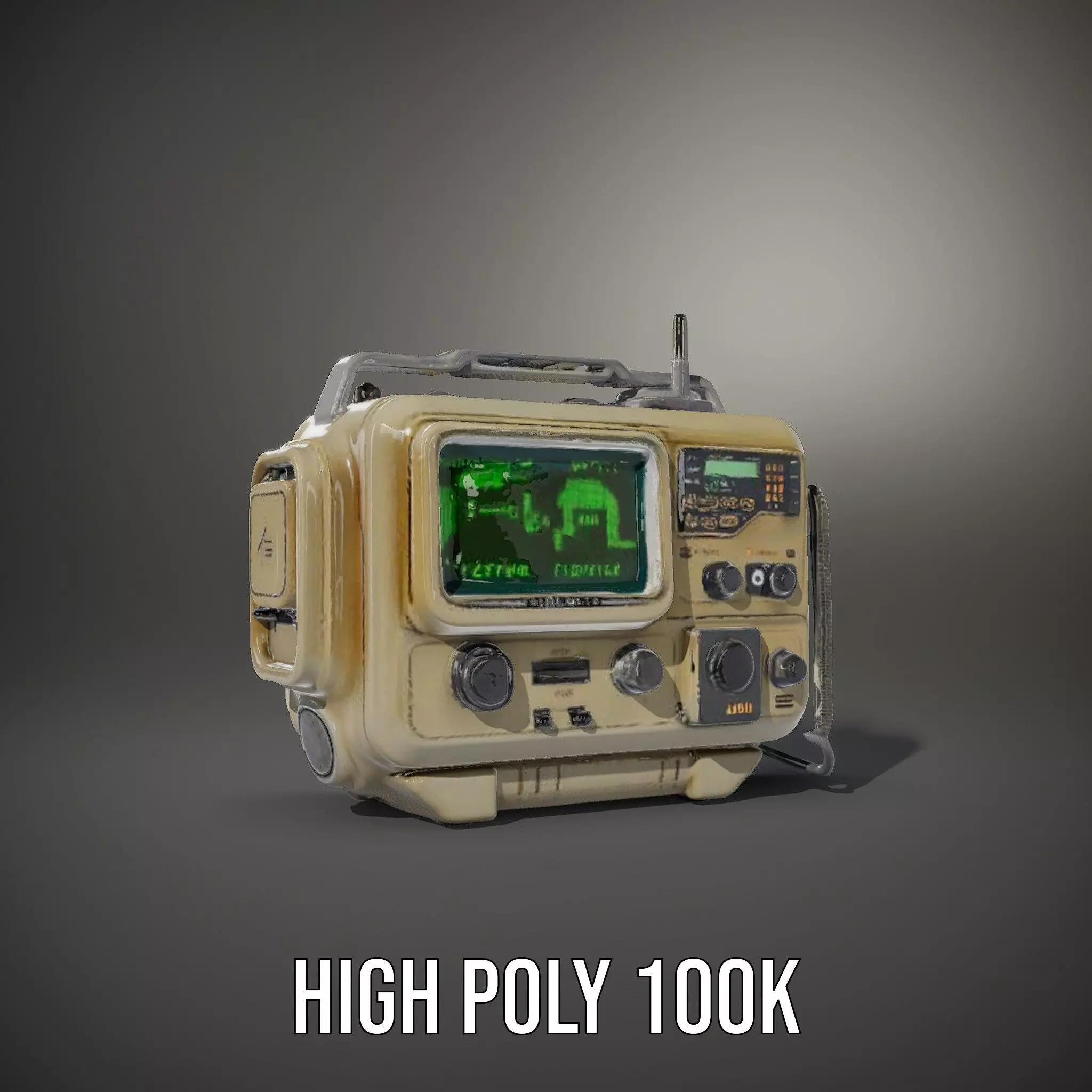 Retro Tactical Handheld Device Model Pack Low-poly 3D model_11