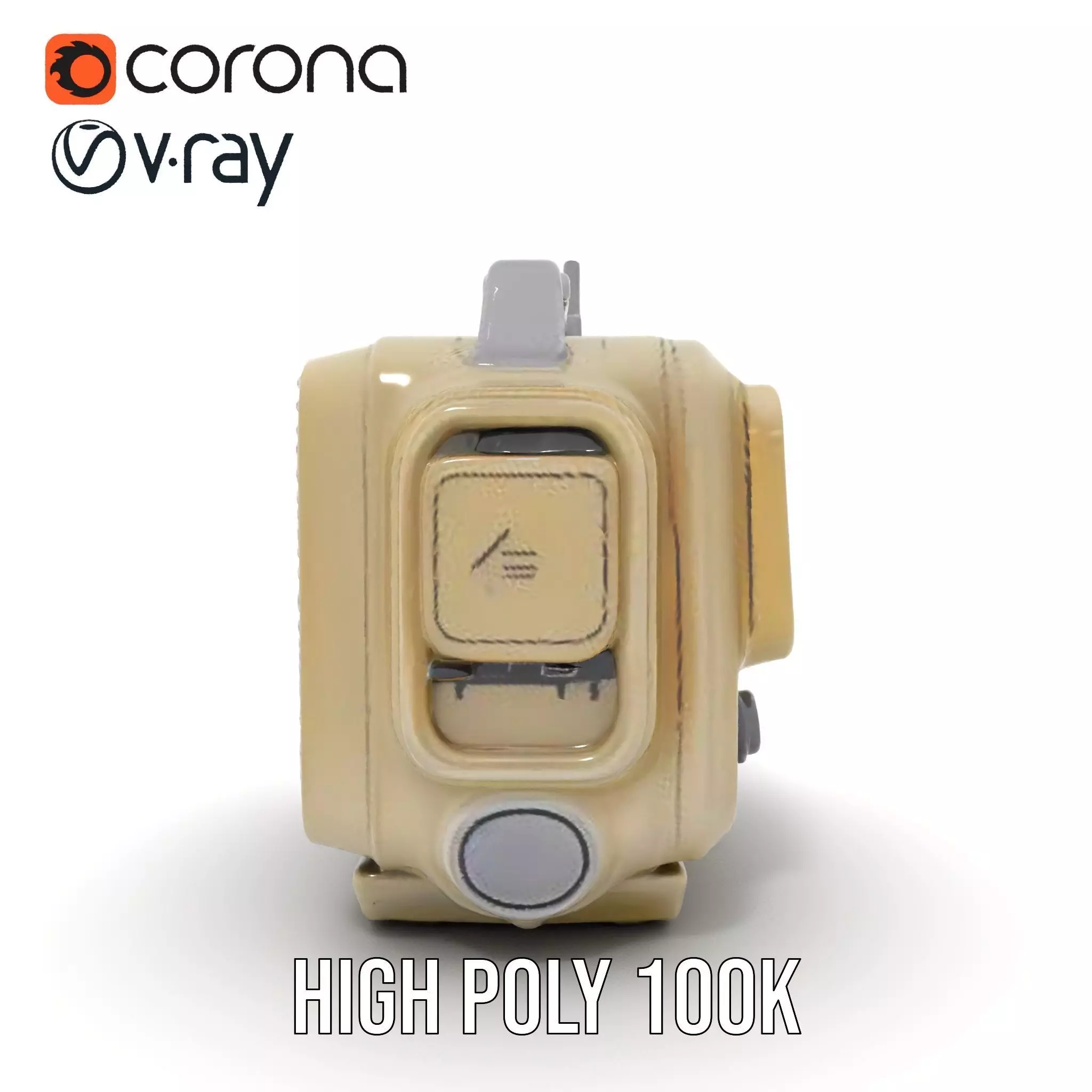 Retro Tactical Handheld Device Model Pack Low-poly 3D model_30