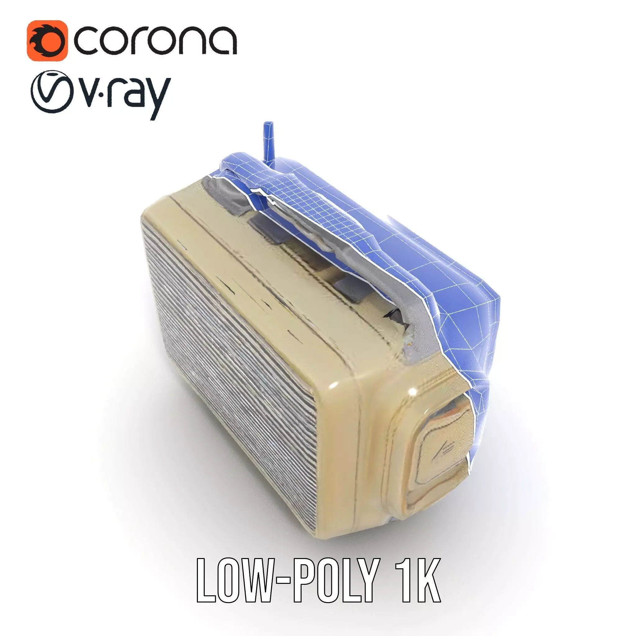 Retro Tactical Handheld Device Model Pack Low-poly 3D model_13