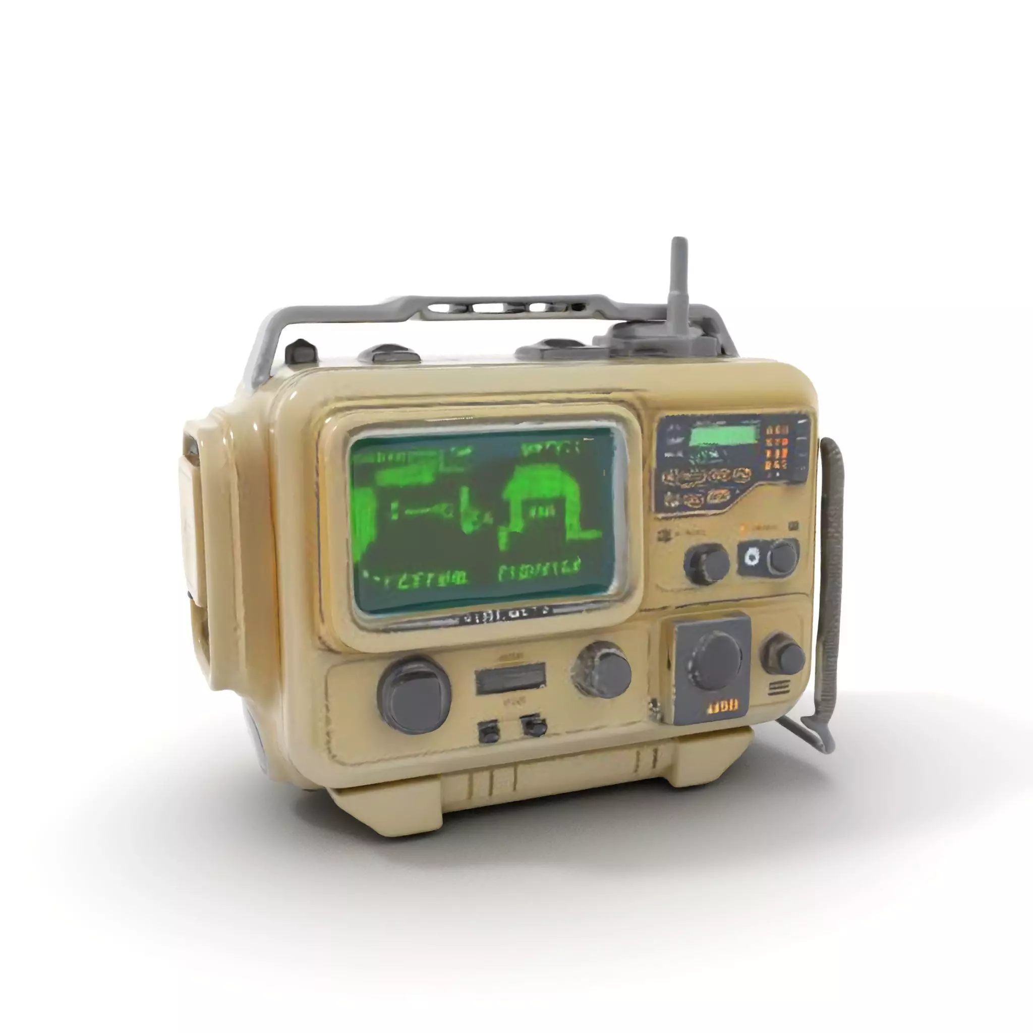 Retro Tactical Handheld Device Model Pack Low-poly 3D model_0