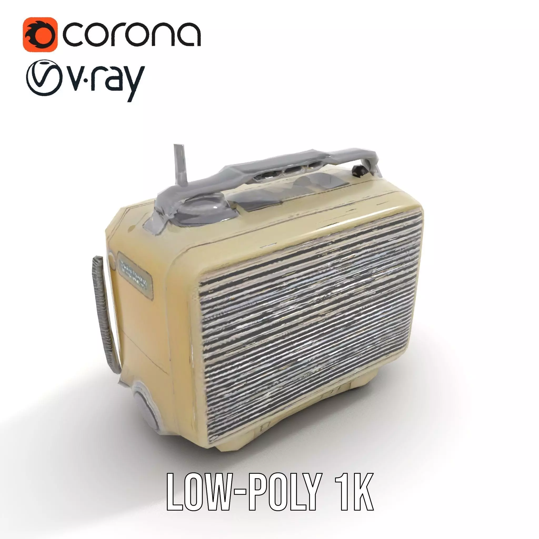 Retro Tactical Handheld Device Model Pack Low-poly 3D model_10