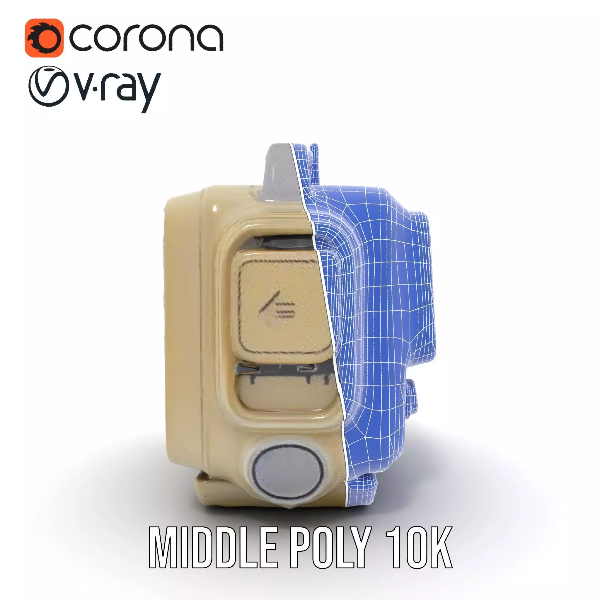 Retro Tactical Handheld Device Model Pack Low-poly 3D model_31