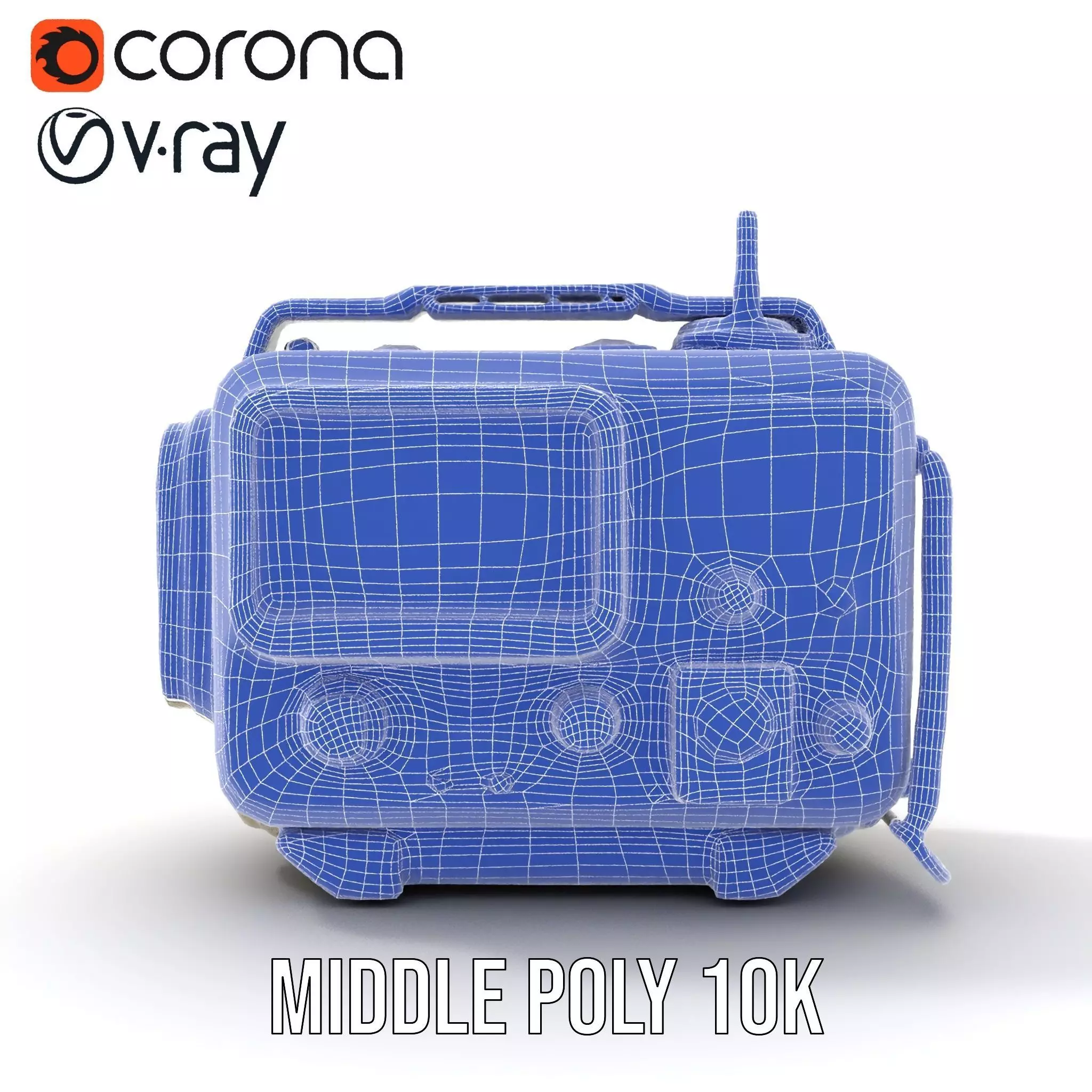 Retro Tactical Handheld Device Model Pack Low-poly 3D model_28