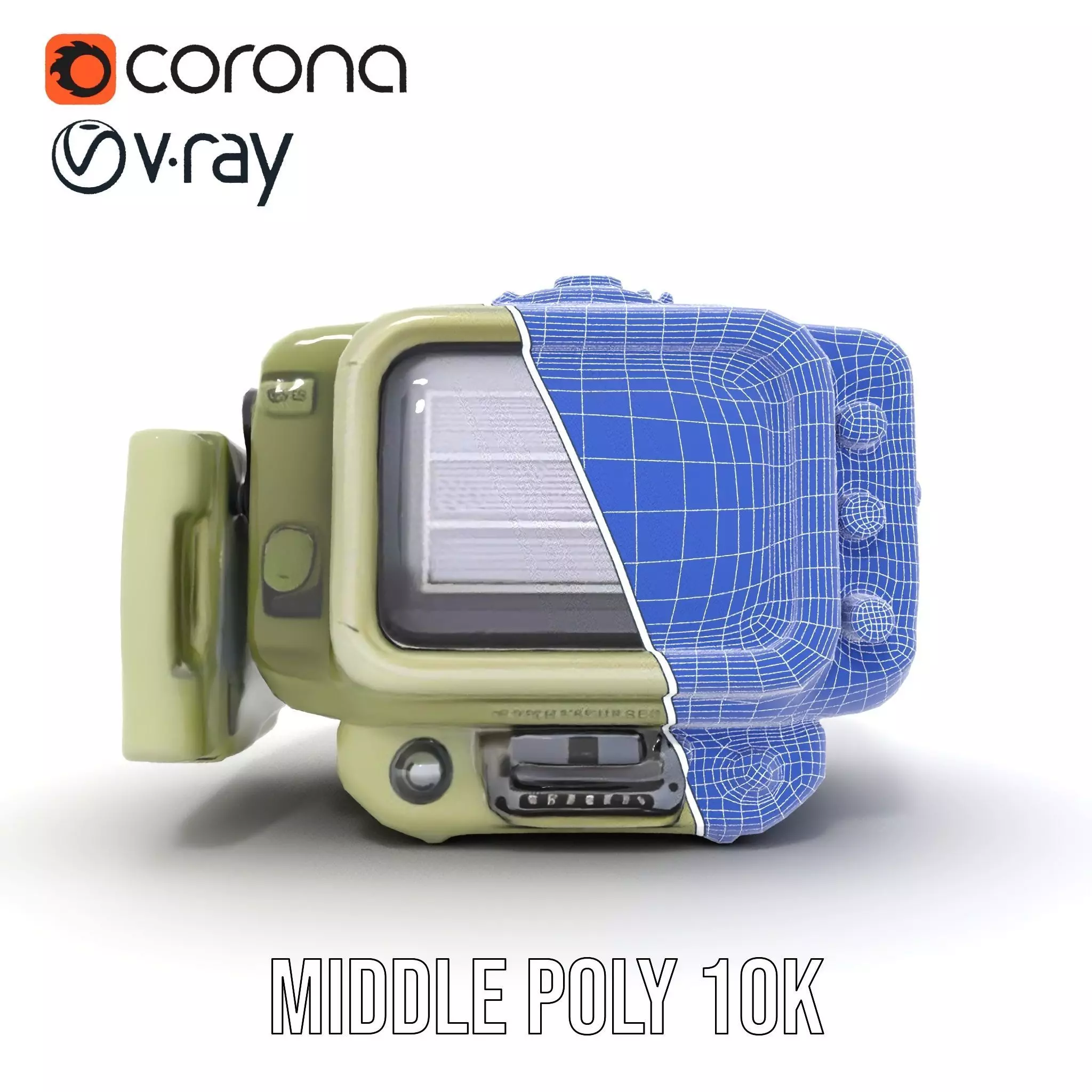 Retro Handheld Device Model Pack with Detailed Buttons and Sc... Low-poly 3D model_27