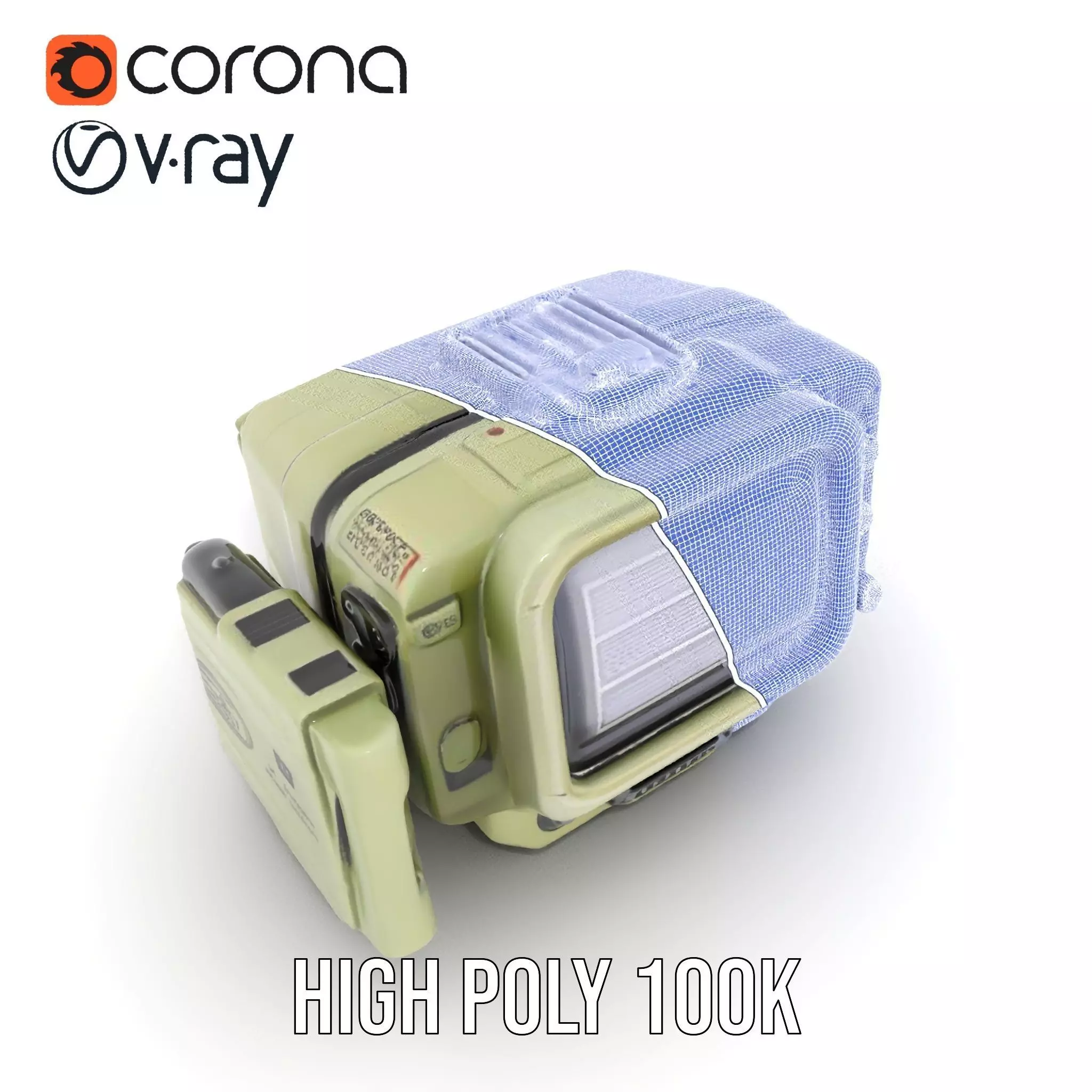 Retro Handheld Device Model Pack with Detailed Buttons and Sc... Low-poly 3D model_34