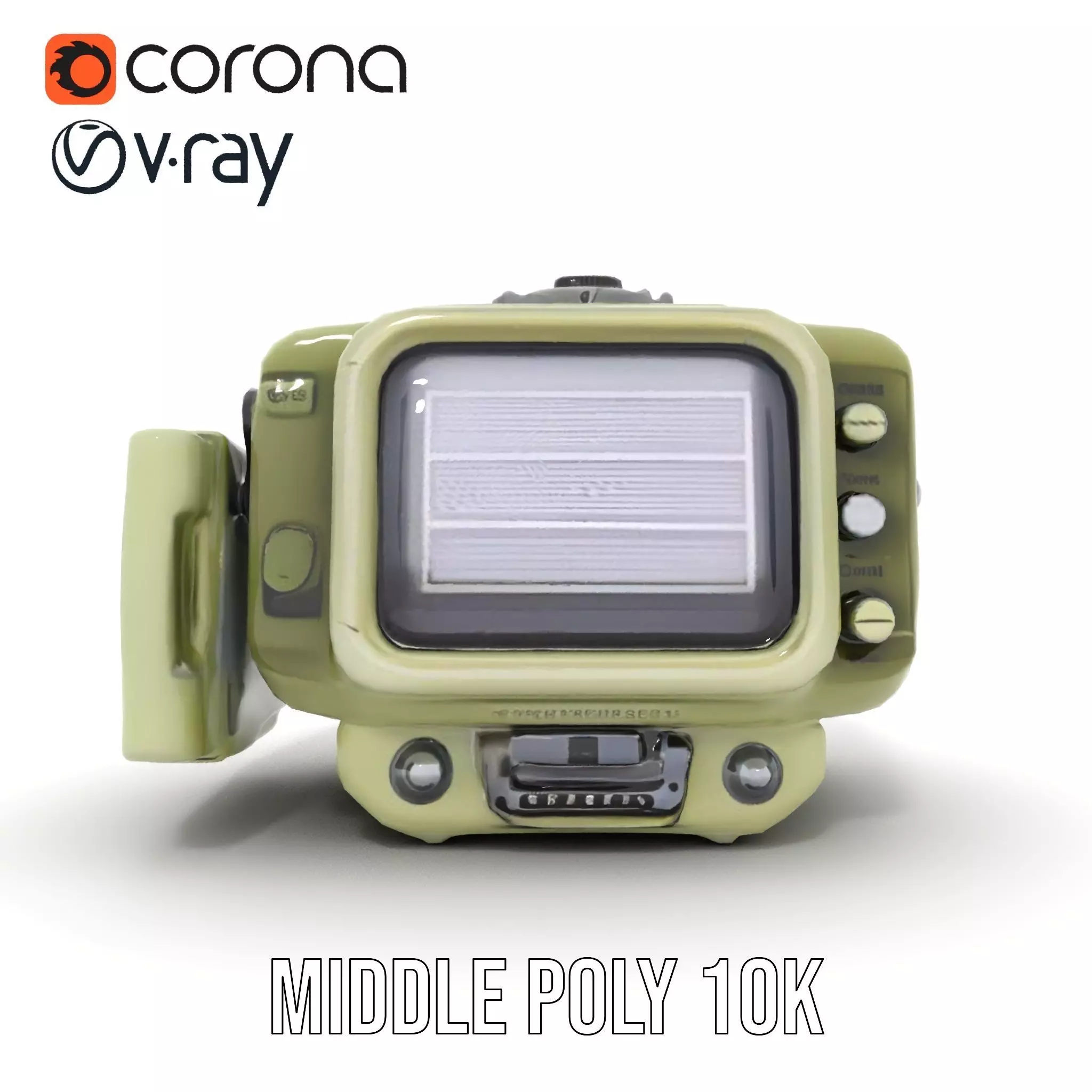 Retro Handheld Device Model Pack with Detailed Buttons and Sc... Low-poly 3D model_14