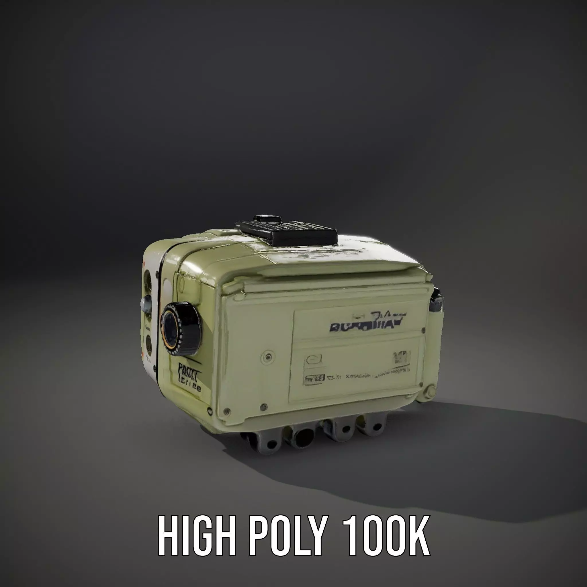 Retro Handheld Device Model Pack with Detailed Buttons and Sc... Low-poly 3D model_9