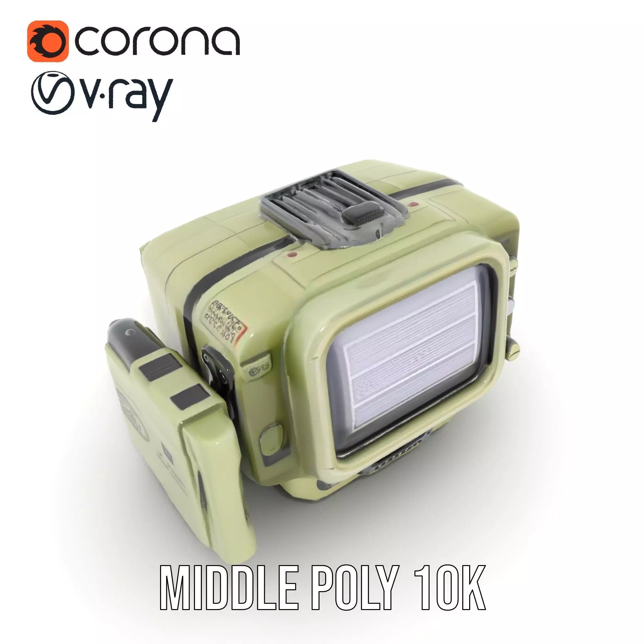 Retro Handheld Device Model Pack with Detailed Buttons and Sc... Low-poly 3D model_6