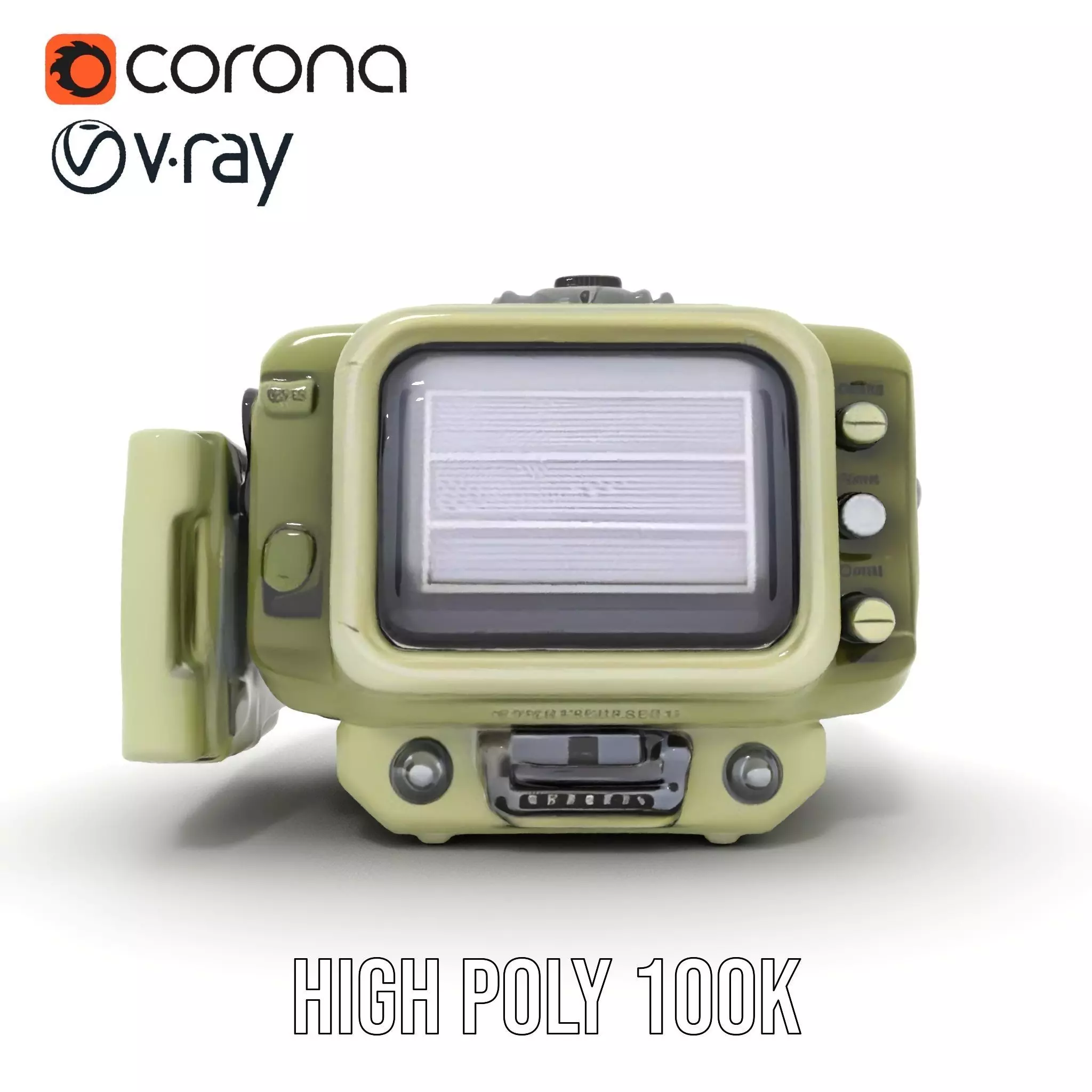 Retro Handheld Device Model Pack with Detailed Buttons and Sc... Low-poly 3D model_32