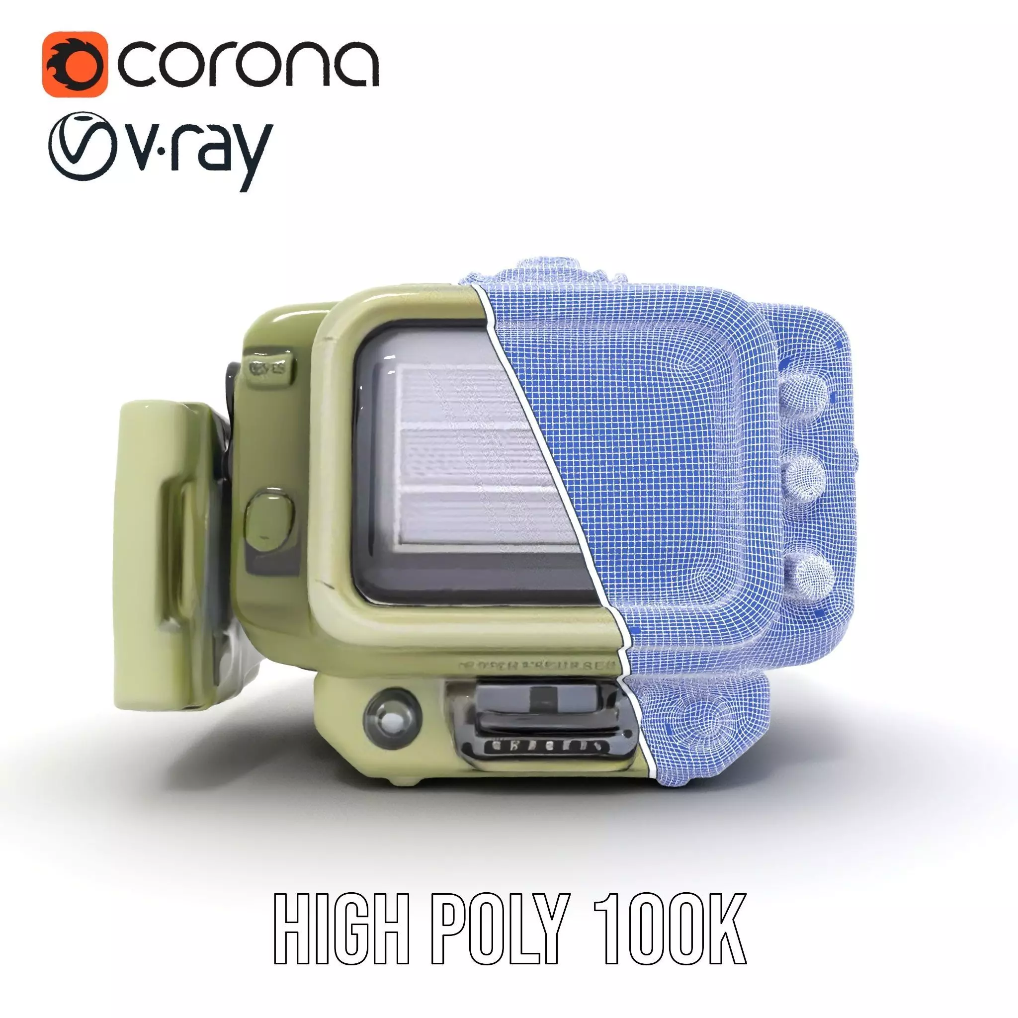 Retro Handheld Device Model Pack with Detailed Buttons and Sc... Low-poly 3D model_35