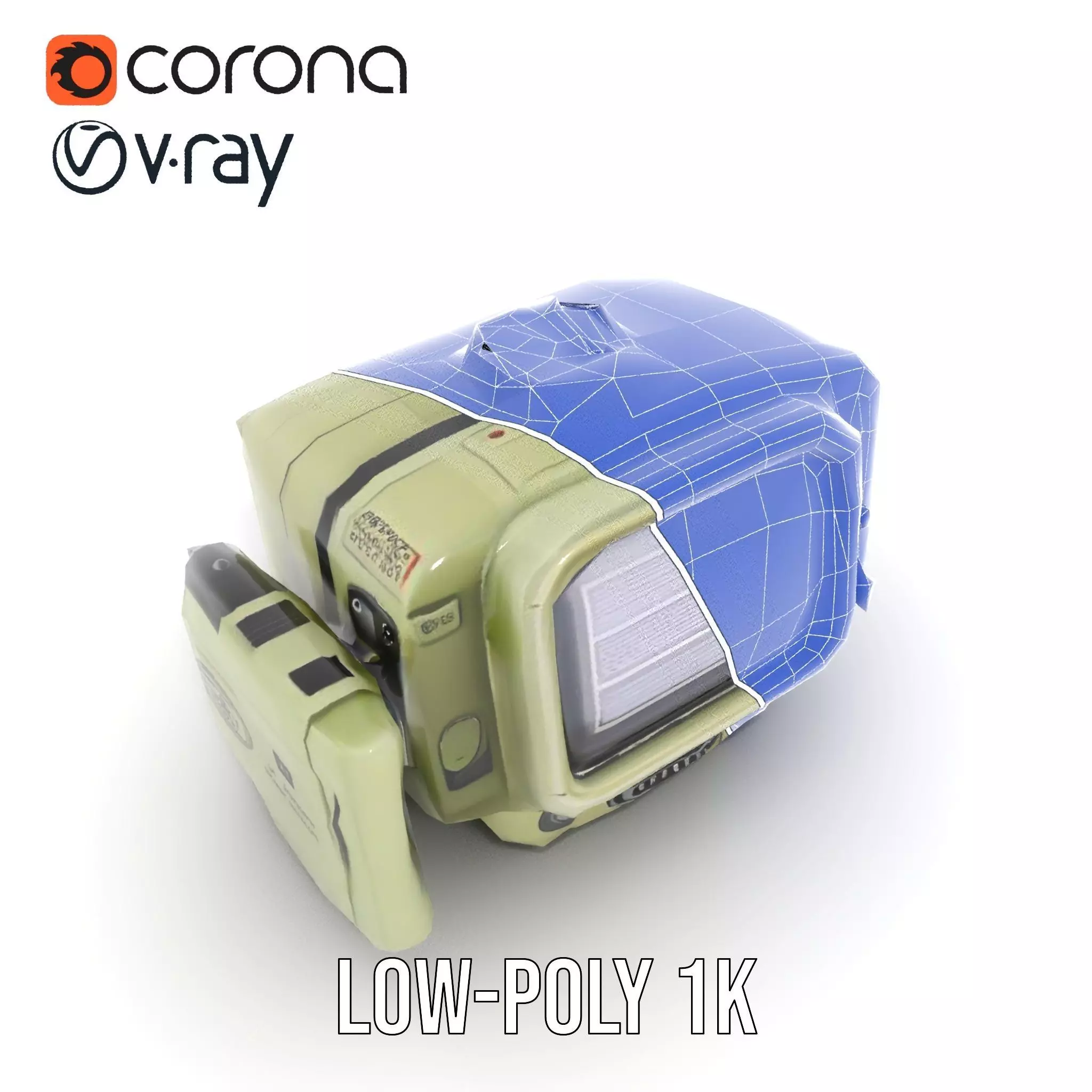 Retro Handheld Device Model Pack with Detailed Buttons and Sc... Low-poly 3D model_26