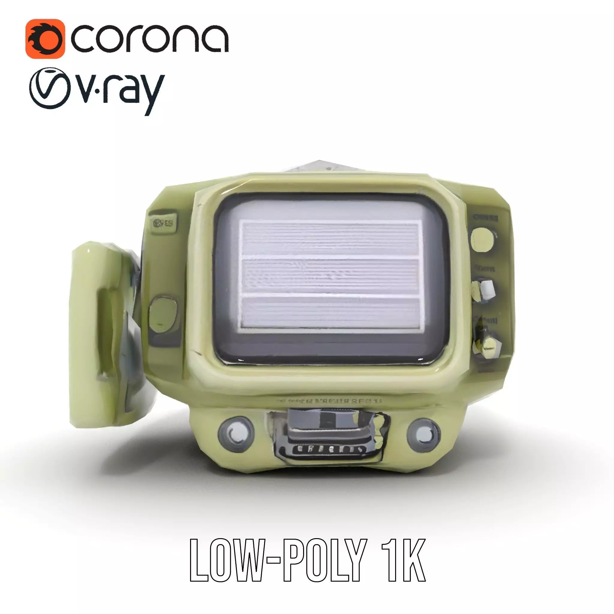 Retro Handheld Device Model Pack with Detailed Buttons and Sc... Low-poly 3D model_13