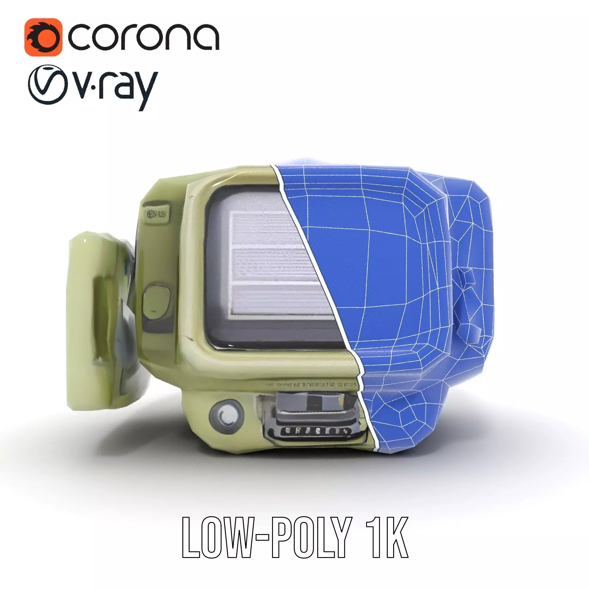 Retro Handheld Device Model Pack with Detailed Buttons and Sc... Low-poly 3D model_28