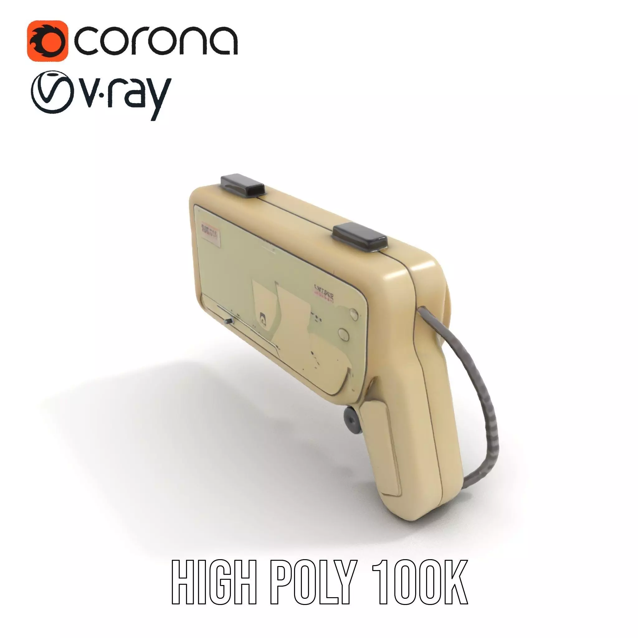 Retro Handheld Device Model Pack Low-poly 3D model_32