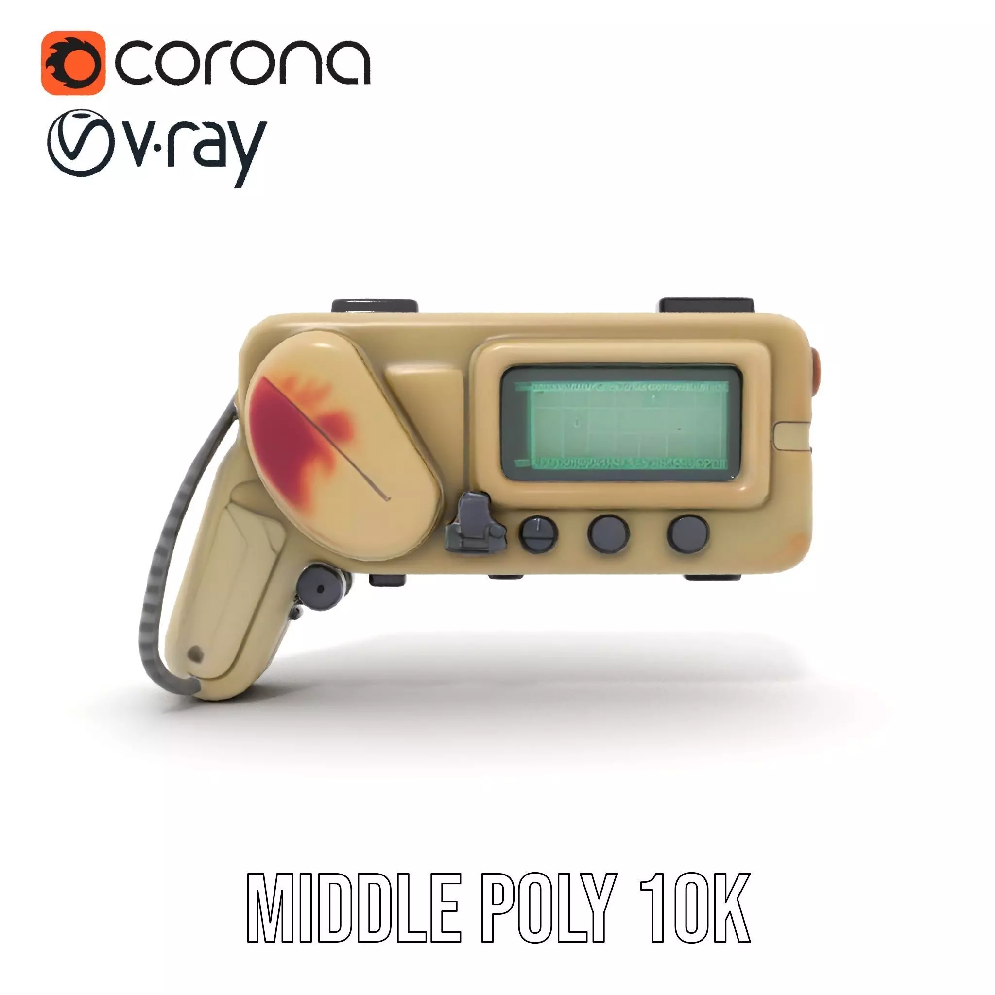 Retro Handheld Device Model Pack Low-poly 3D model_28