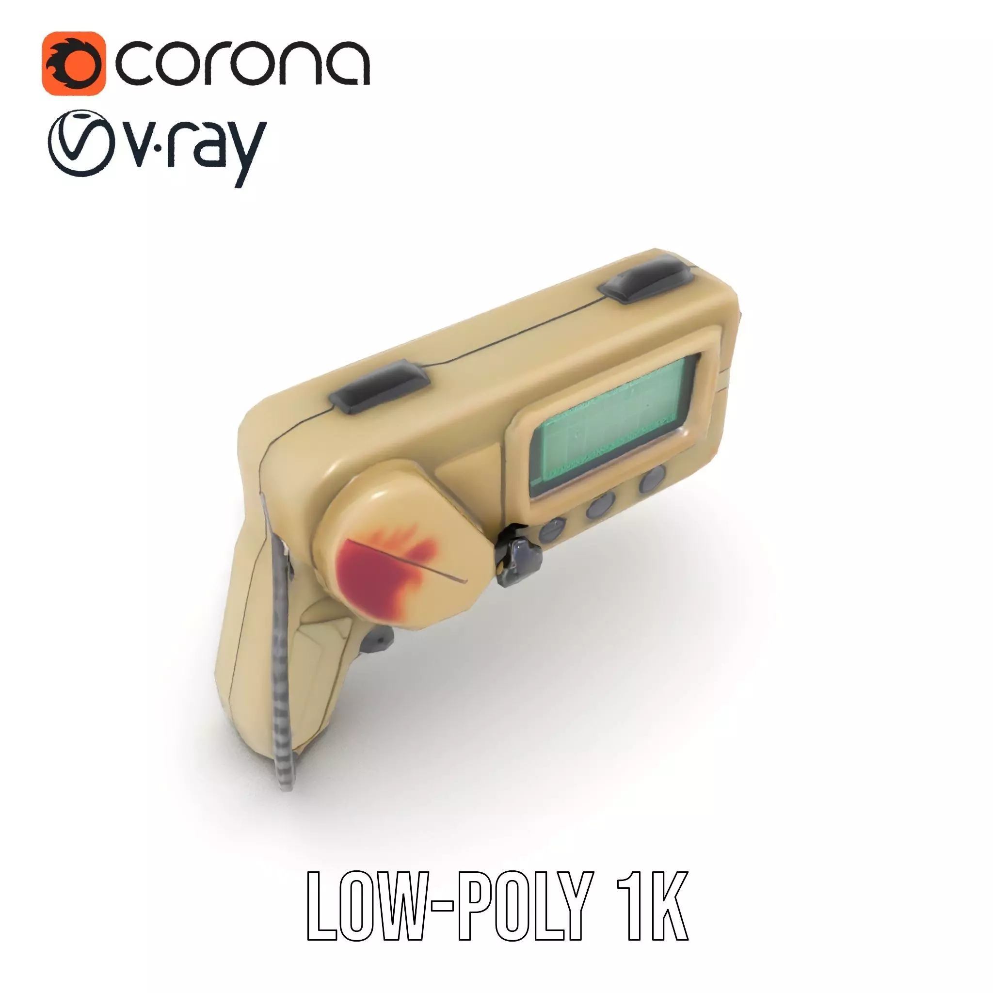 Retro Handheld Device Model Pack Low-poly 3D model_13