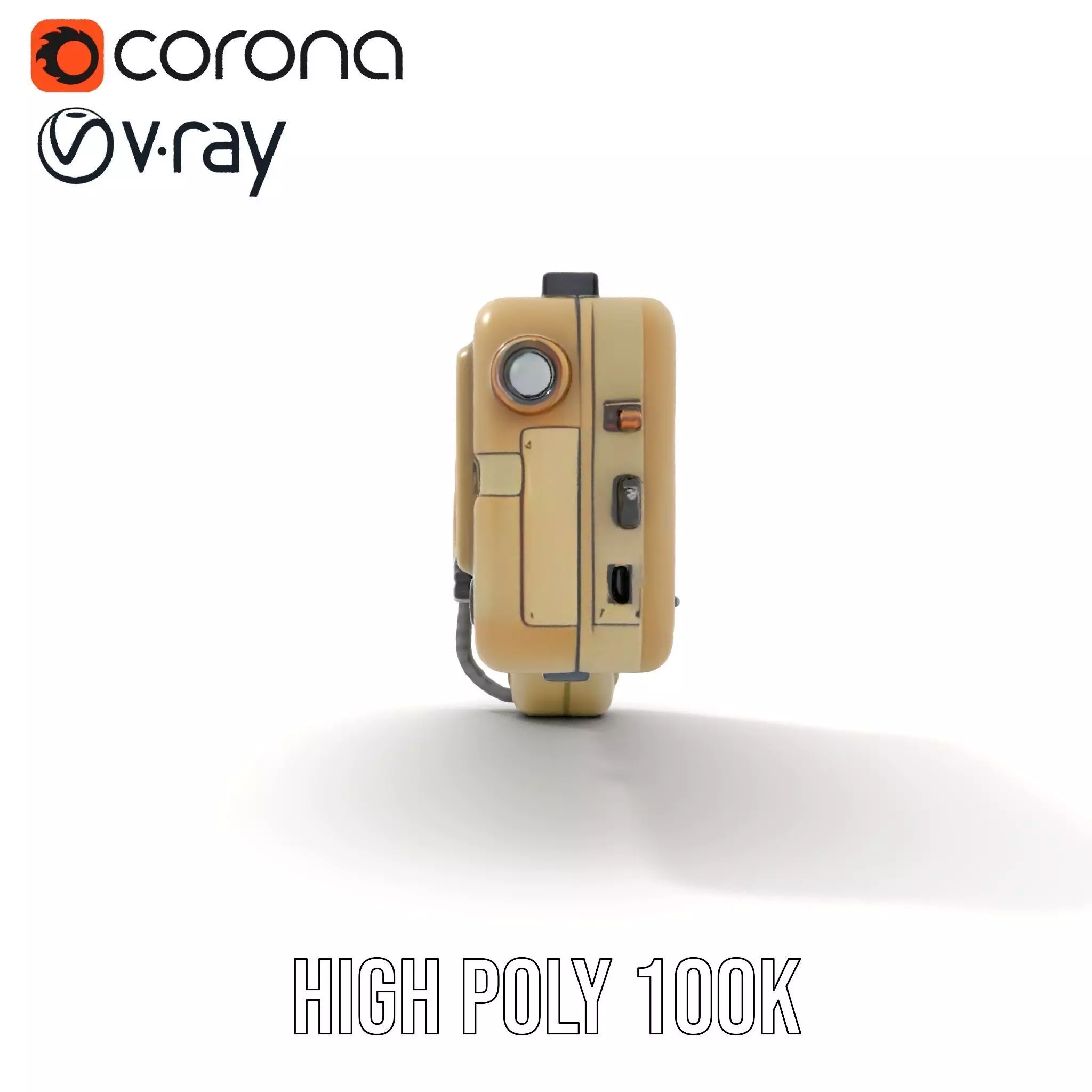 Retro Handheld Device Model Pack Low-poly 3D model_16