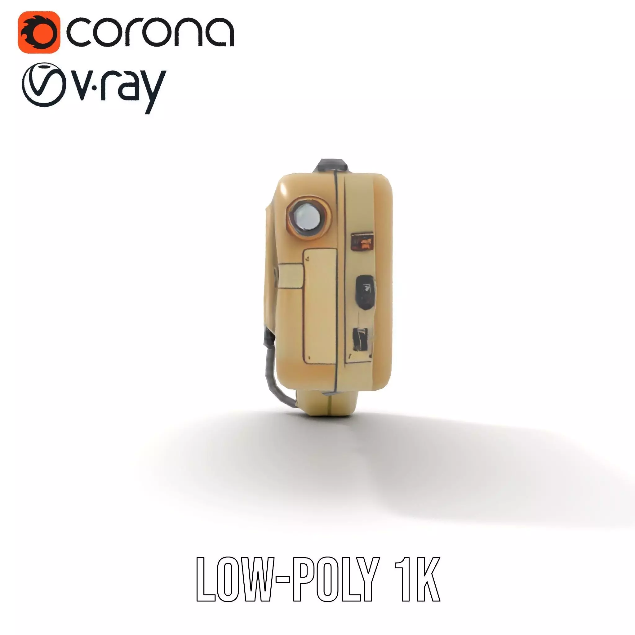 Retro Handheld Device Model Pack Low-poly 3D model_24