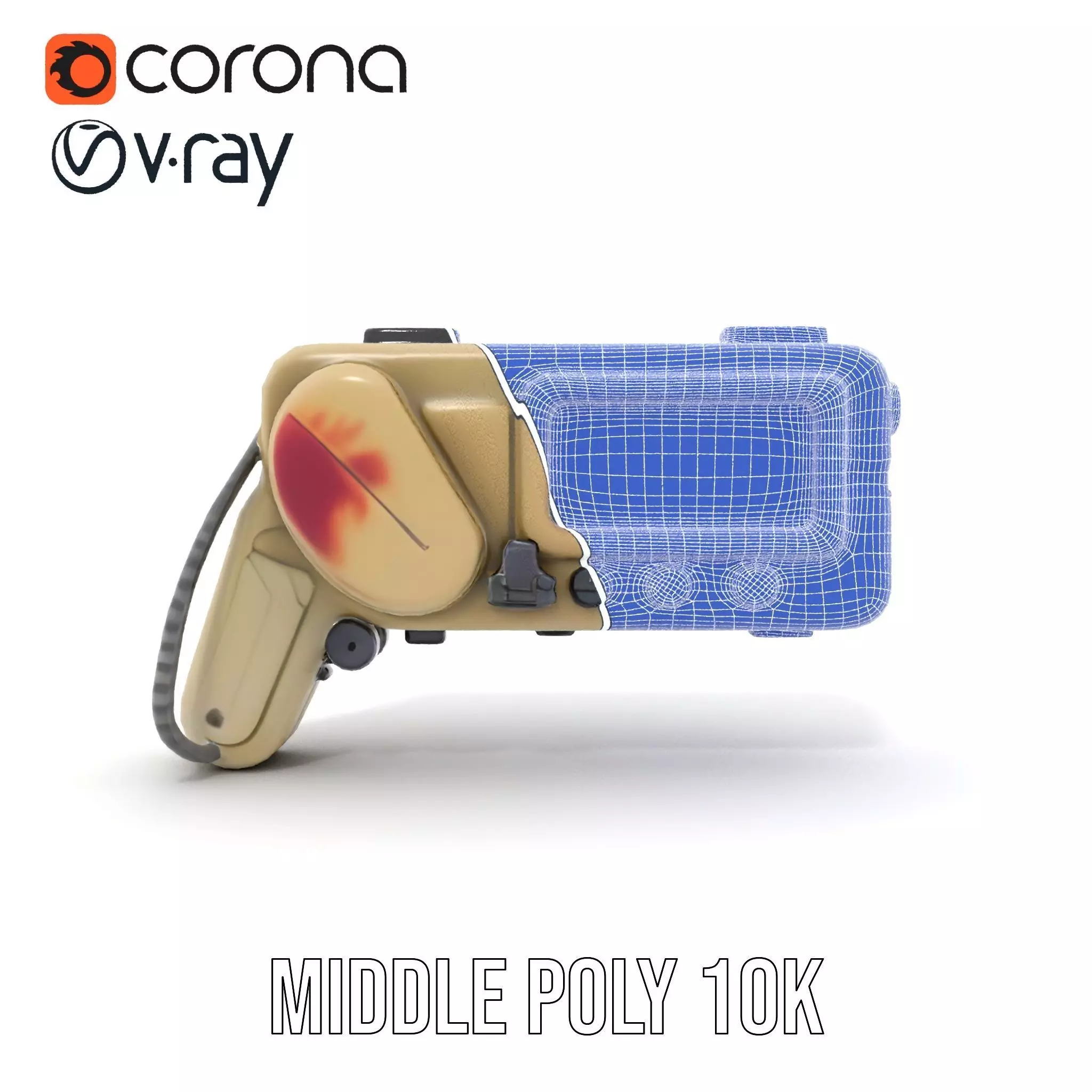 Retro Handheld Device Model Pack Low-poly 3D model_30