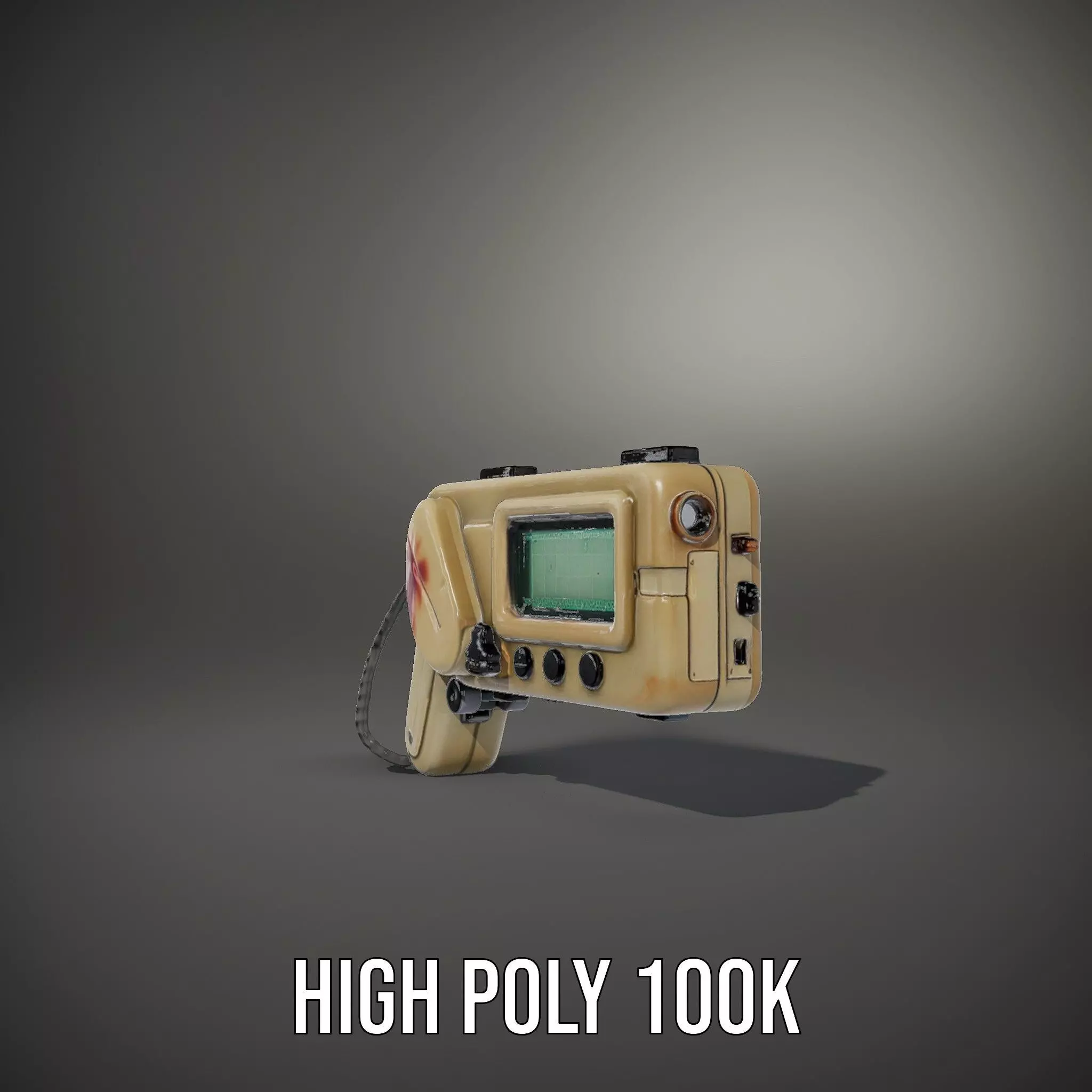 Retro Handheld Device Model Pack Low-poly 3D model_9