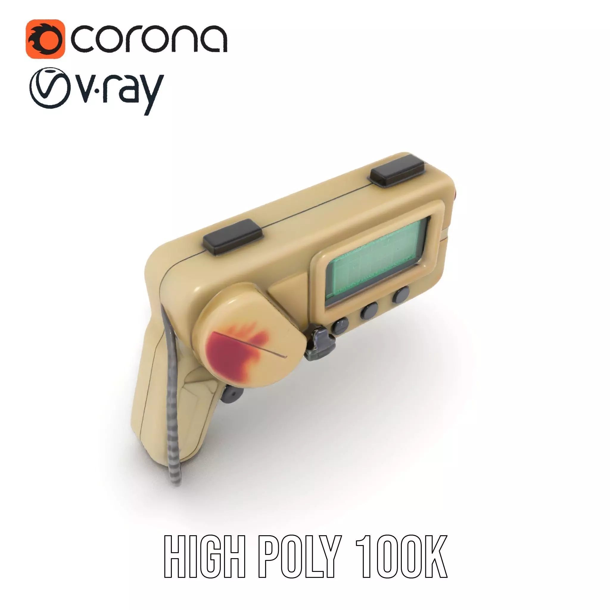 Retro Handheld Device Model Pack Low-poly 3D model_22