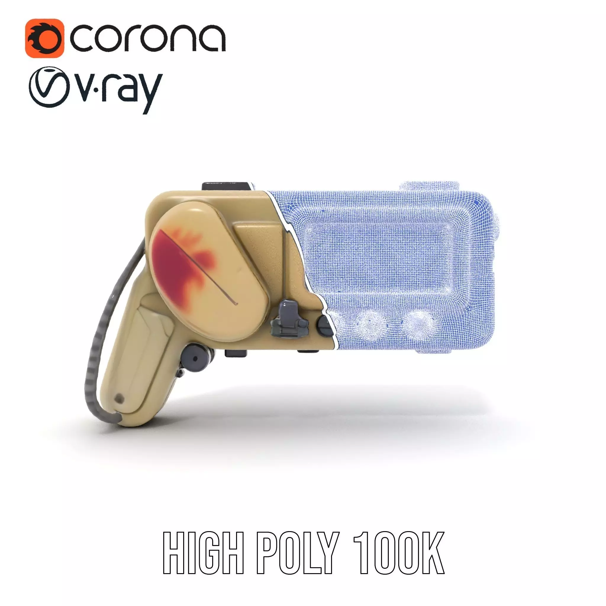 Retro Handheld Device Model Pack Low-poly 3D model_34