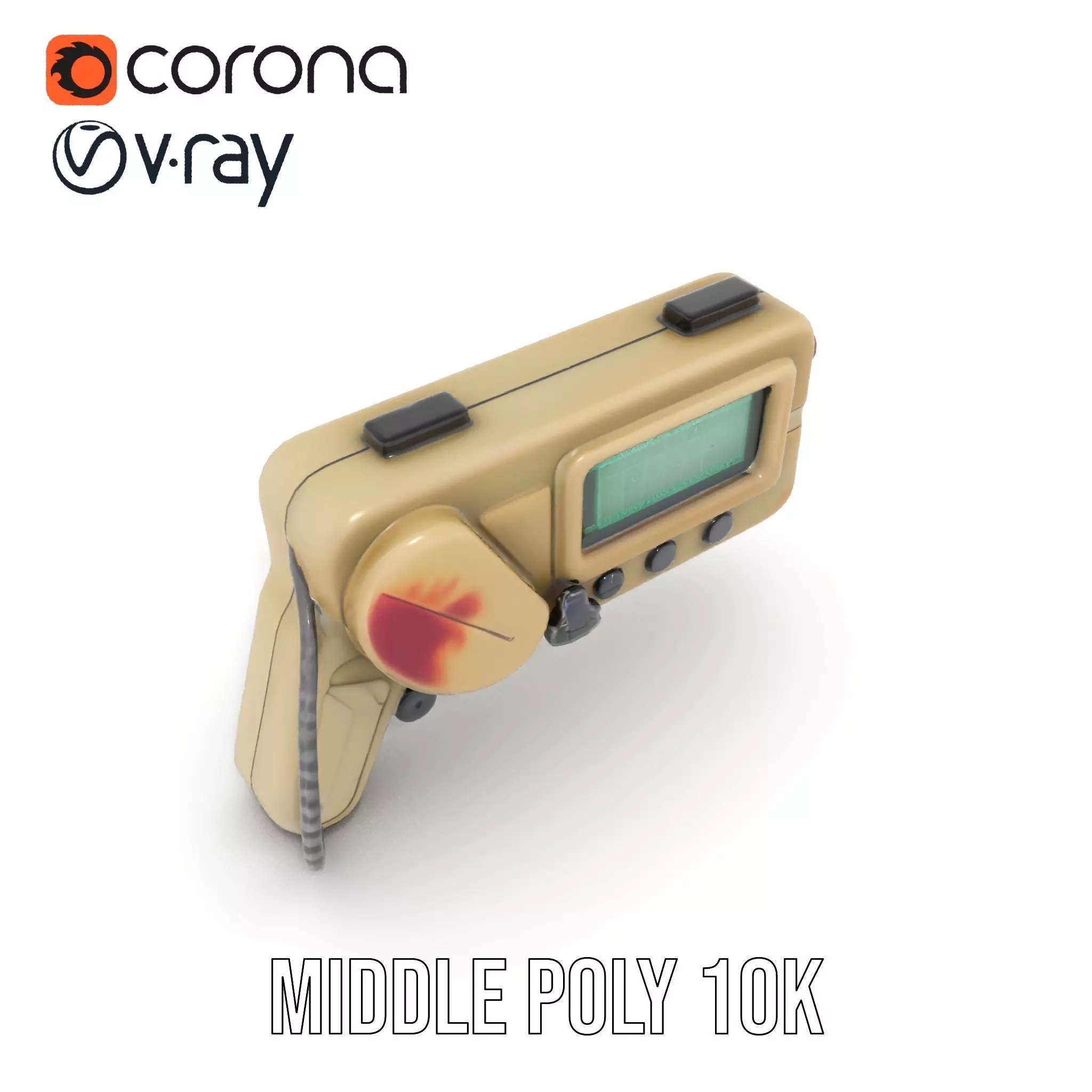 Retro Handheld Device Model Pack Low-poly 3D model_23