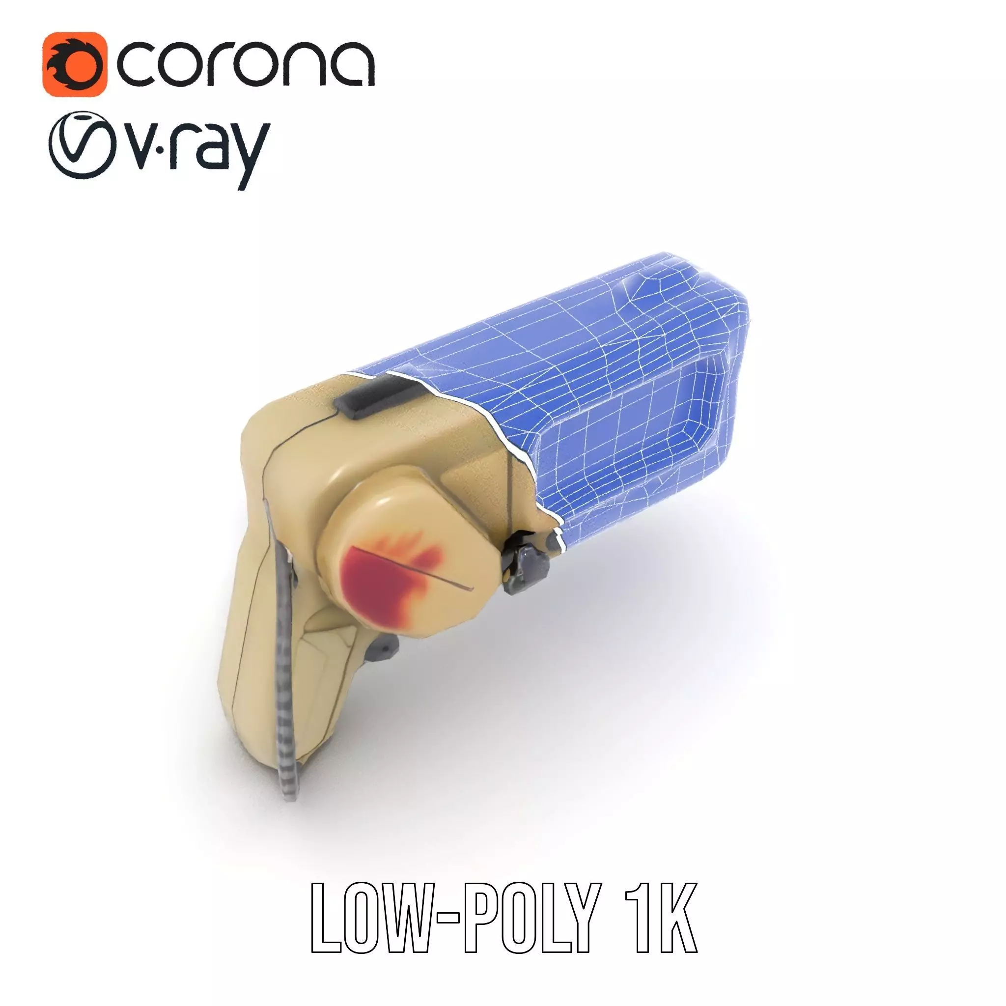 Retro Handheld Device Model Pack Low-poly 3D model_29