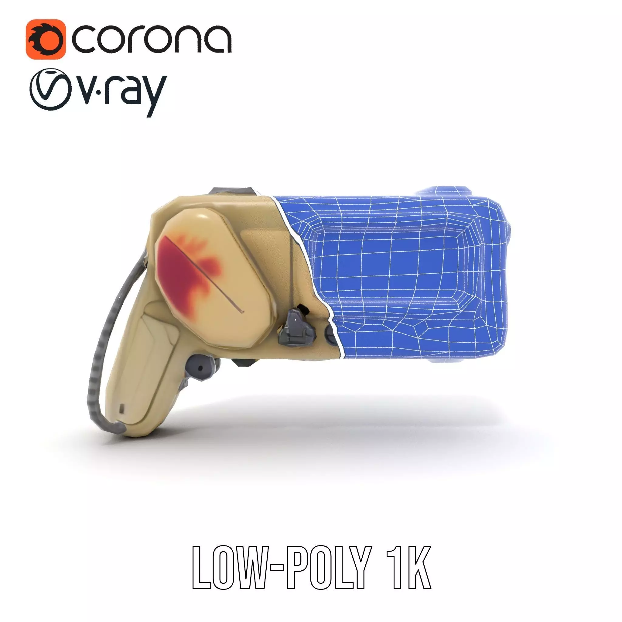 Retro Handheld Device Model Pack Low-poly 3D model_21