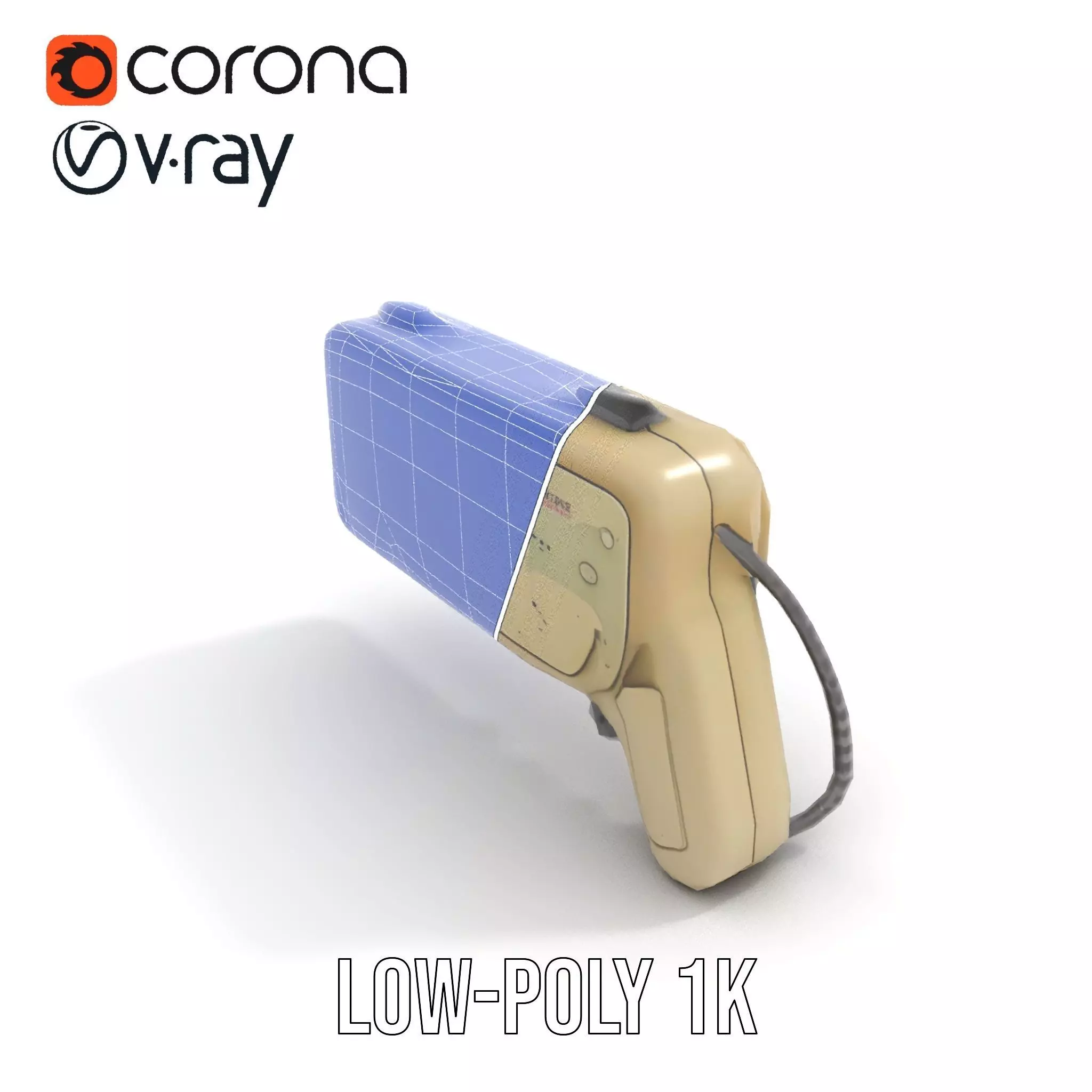 Retro Handheld Device Model Pack Low-poly 3D model_31