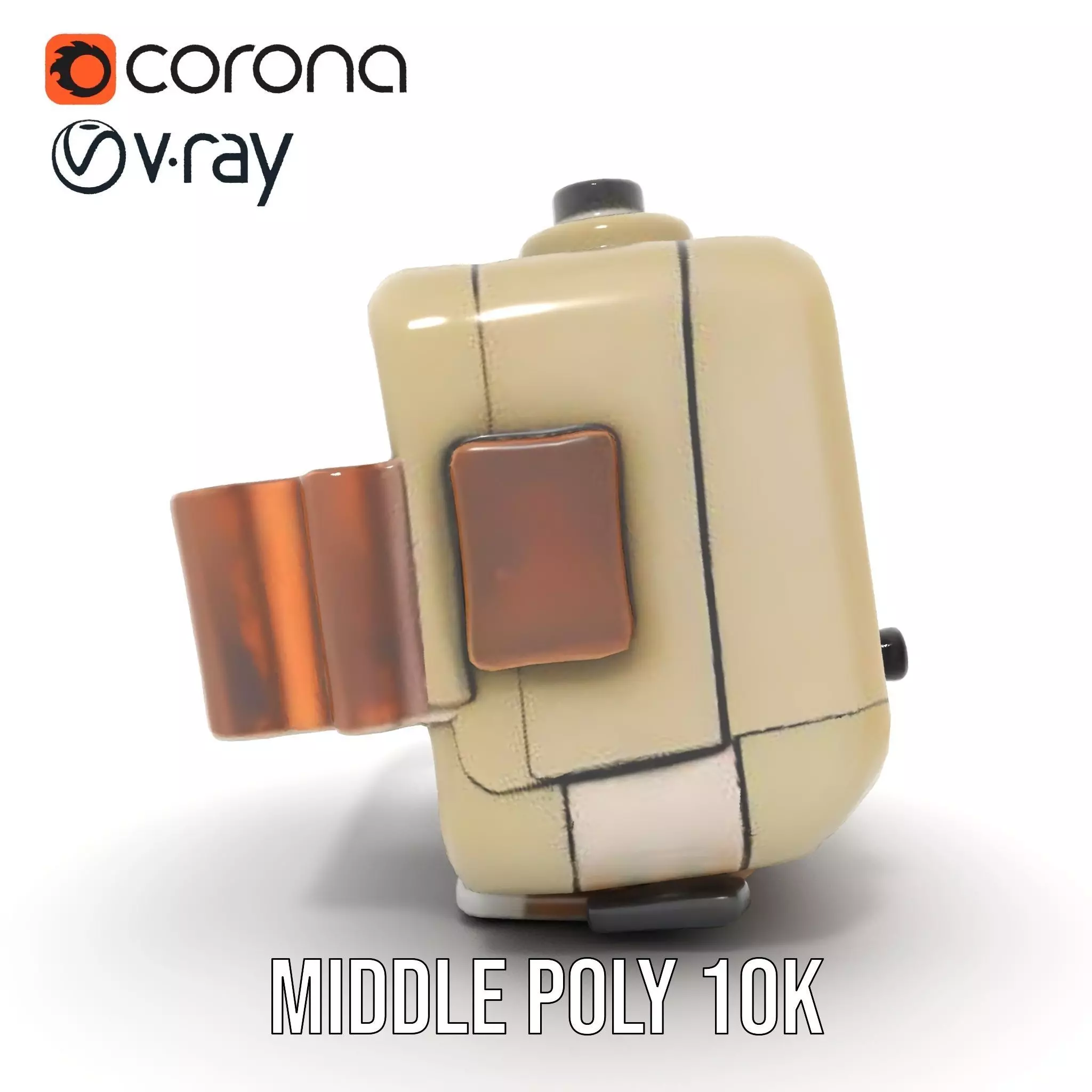 Retro Military Device Model Pack Low-poly 3D model_7