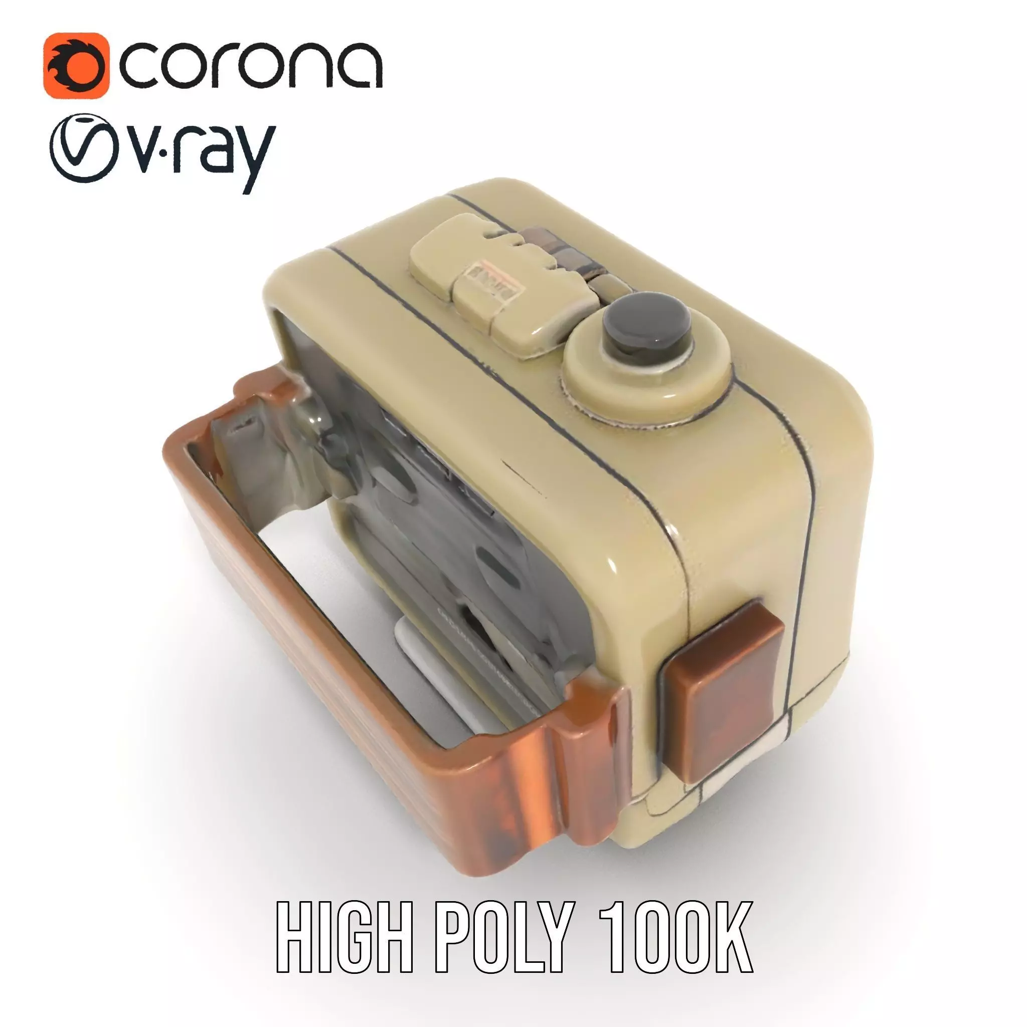 Retro Military Device Model Pack Low-poly 3D model_18