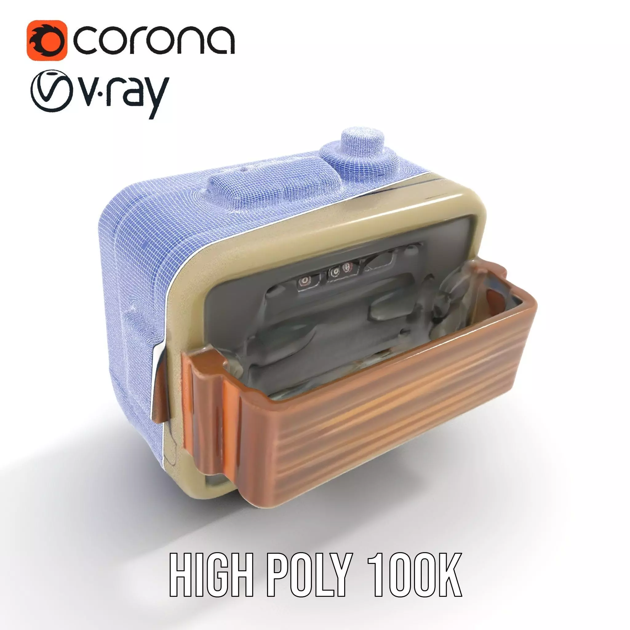 Retro Military Device Model Pack Low-poly 3D model_34