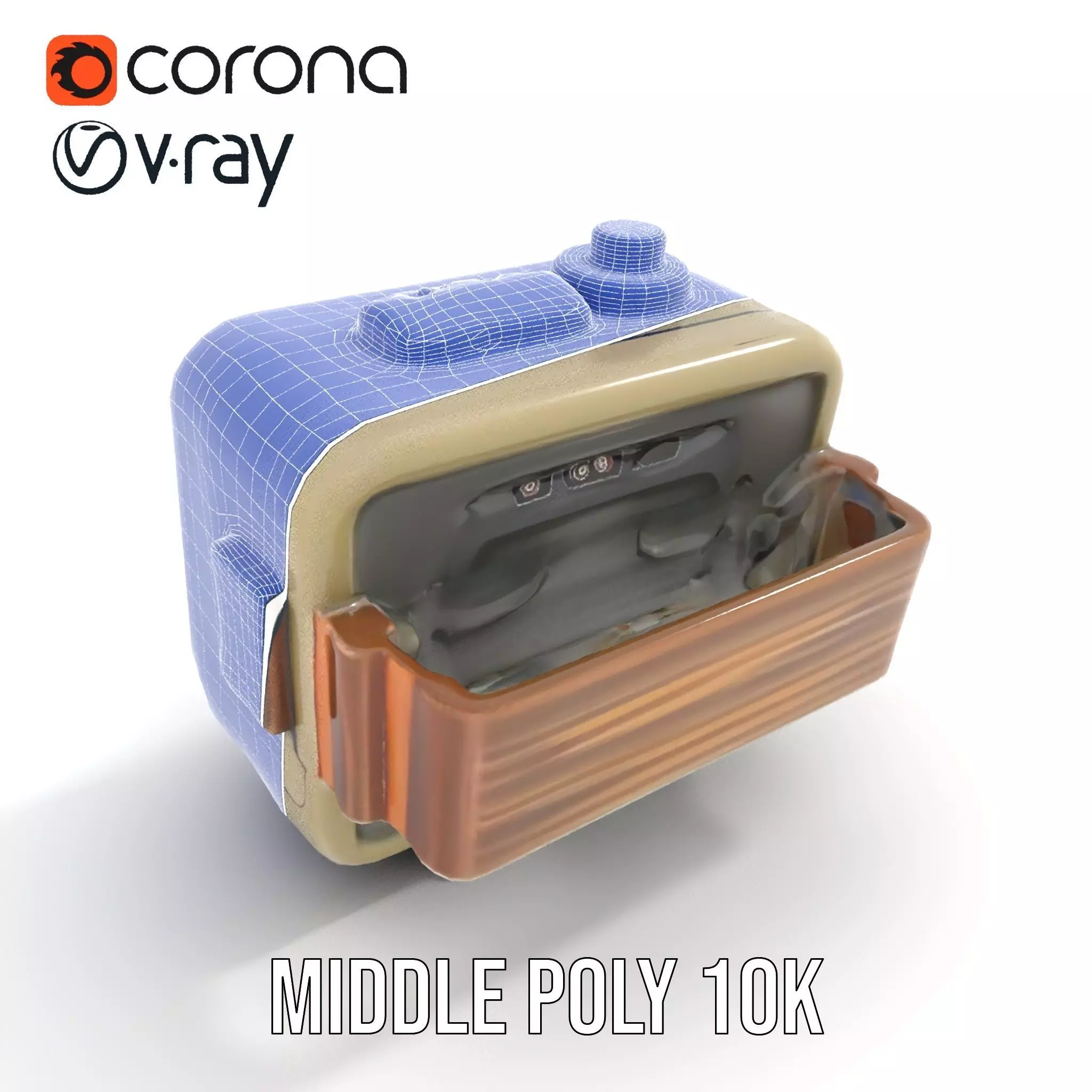 Retro Military Device Model Pack Low-poly 3D model_19