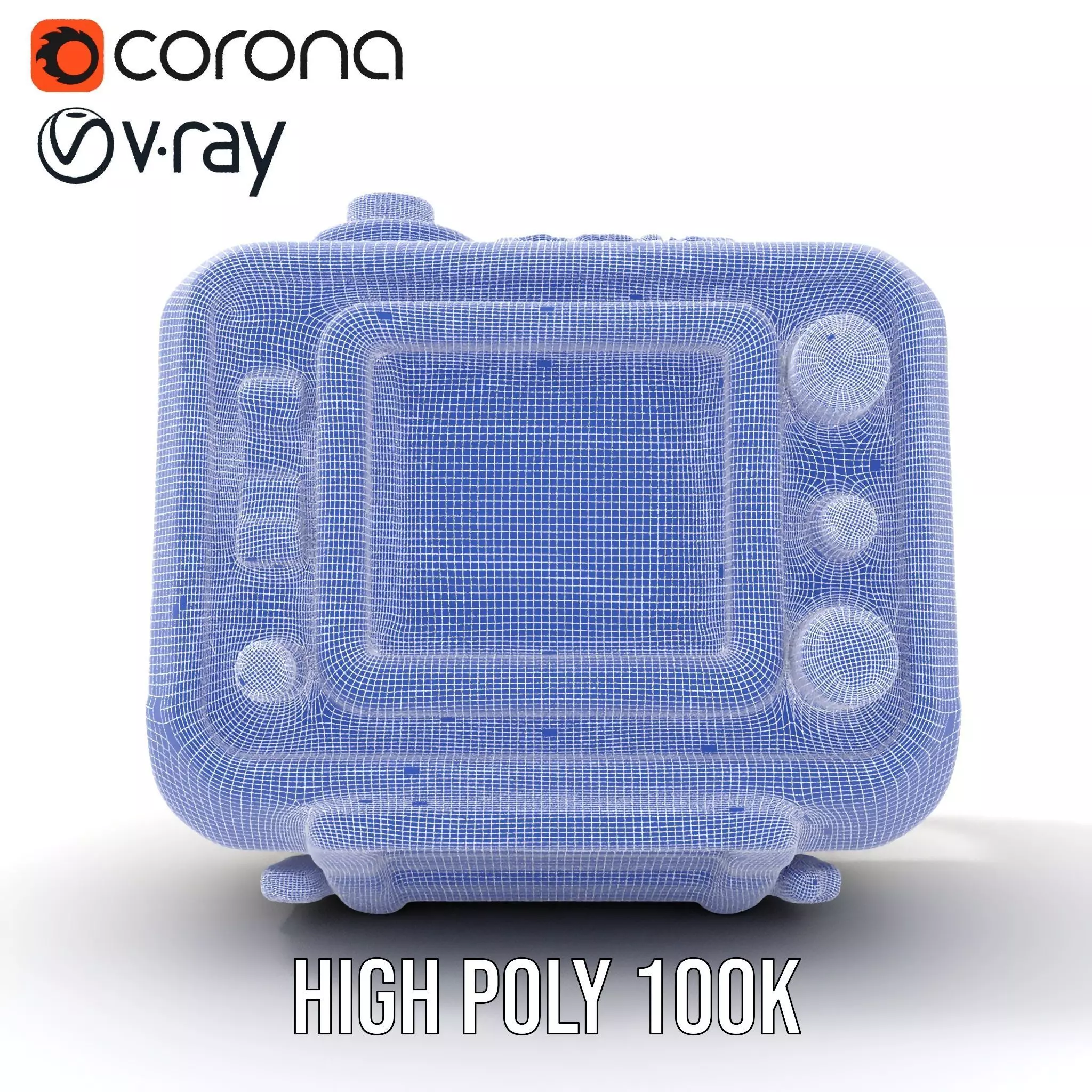 Retro Military Device Model Pack Low-poly 3D model_32