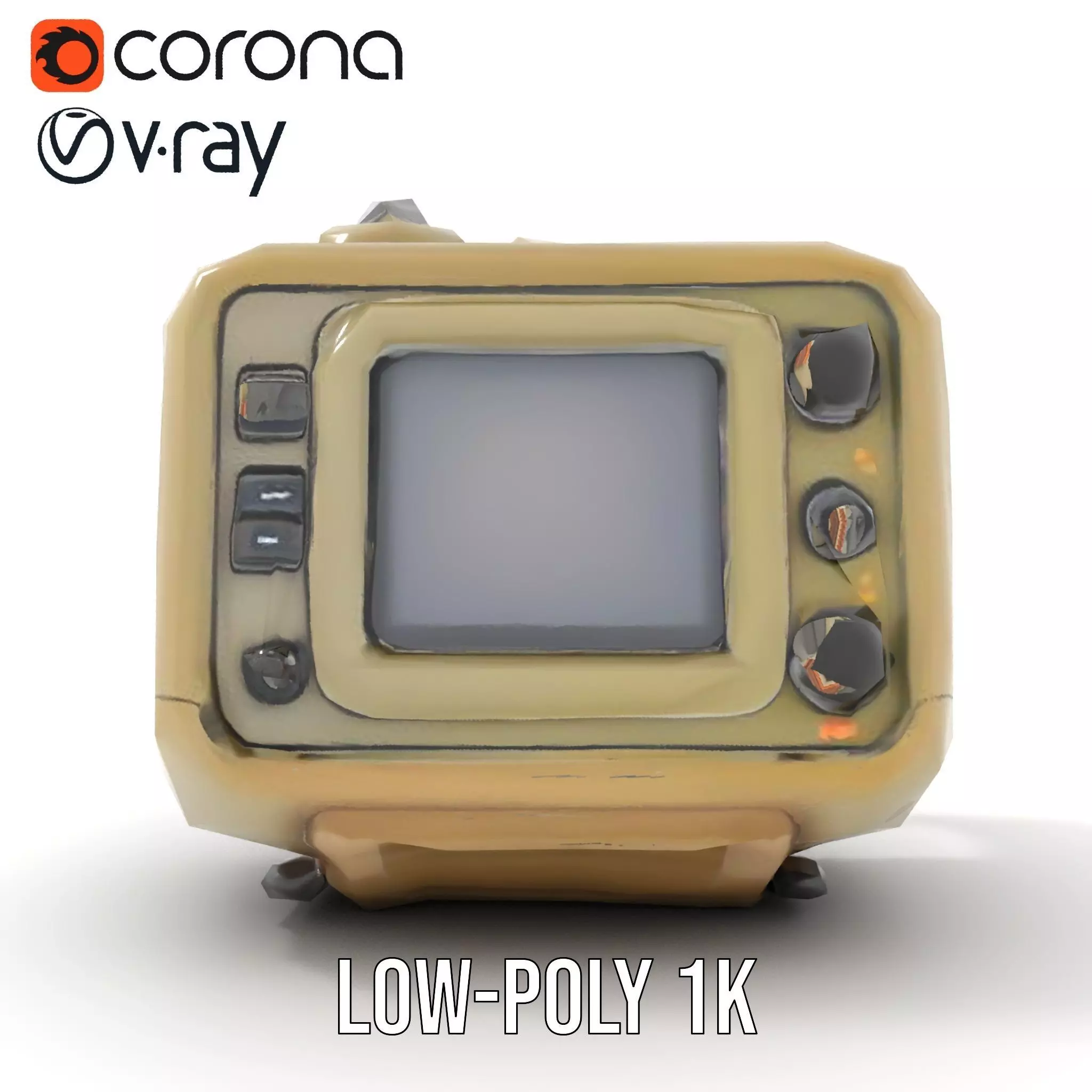 Retro Military Device Model Pack Low-poly 3D model_22