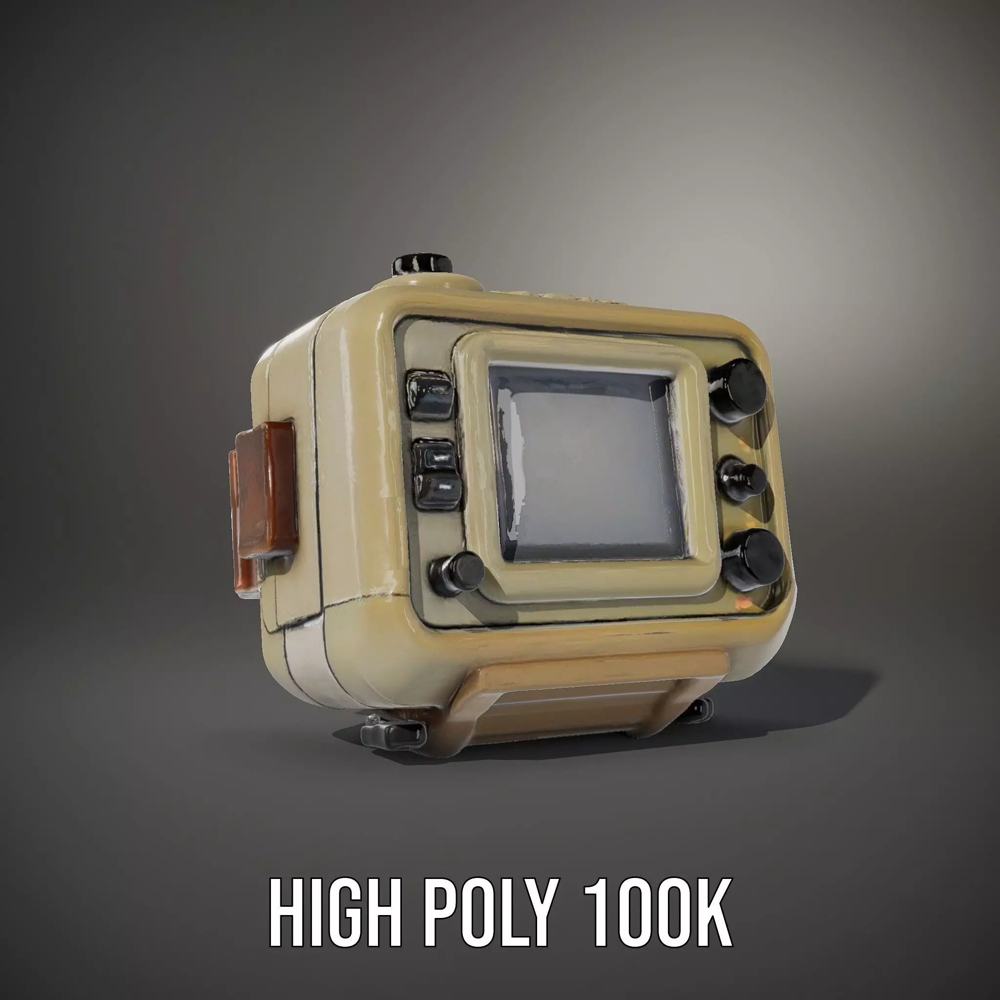 Retro Military Device Model Pack Low-poly 3D model_9